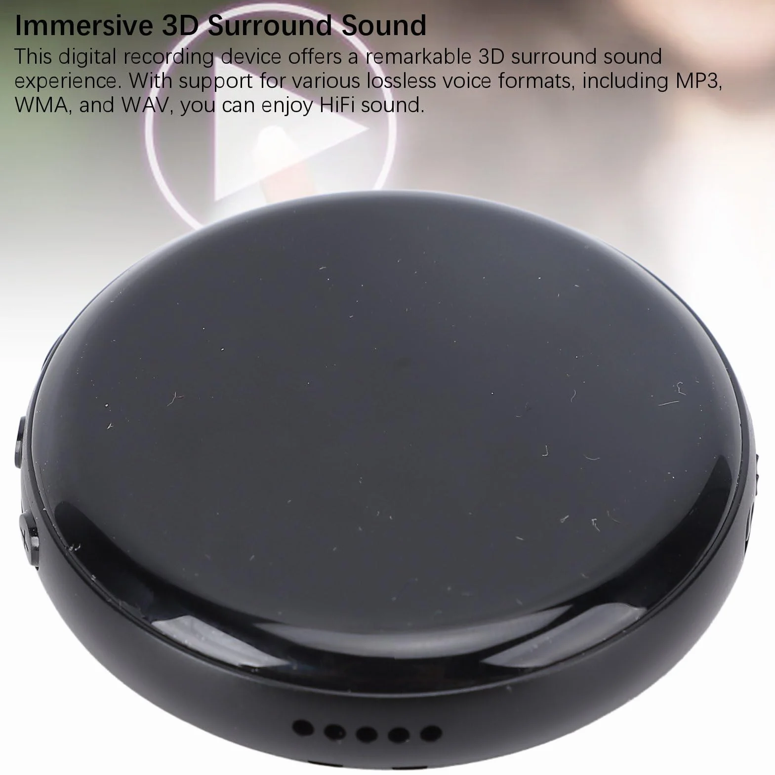 Generic Lettore MP3 Cancellazione del Rumore Registratore Digitale con Gestione Intelligente dei File per Audiofili Batteria Incorporata Ai Polimeri di Litio in Lega di Zinco per gli Amanti della