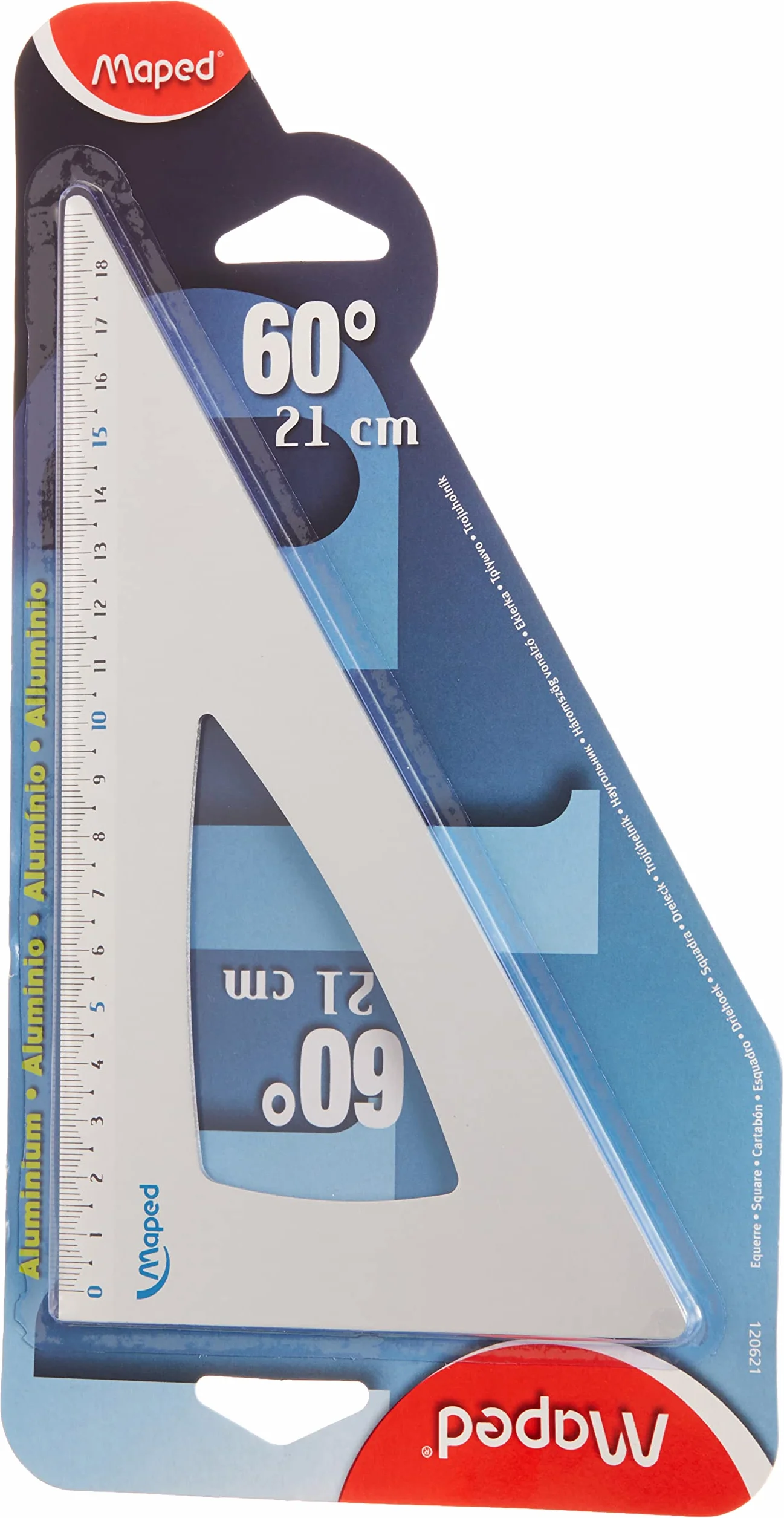Maped Squadra a 60° alluminio anodizzato 21 cm Grigio