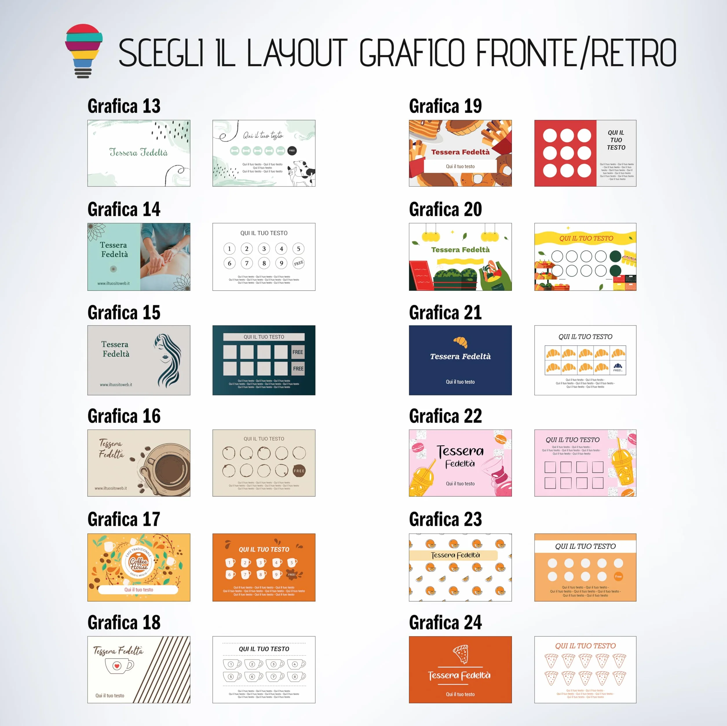 Tessere Fedeltà Personalizzate 8,5x5,5 cm Cartoncino Premium Stampa Fronte Retro 100 Pezzi