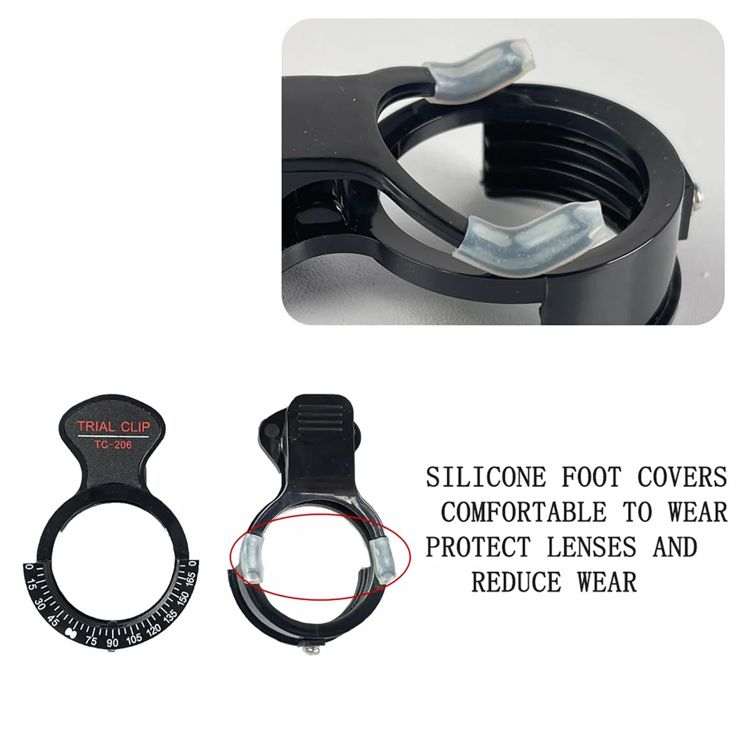 Trial Clip OptiPro - Kit di fissaggio per lenti optometriche - Accessorio per test oculari di alta qualità per negozi di ottiche oftalmiche