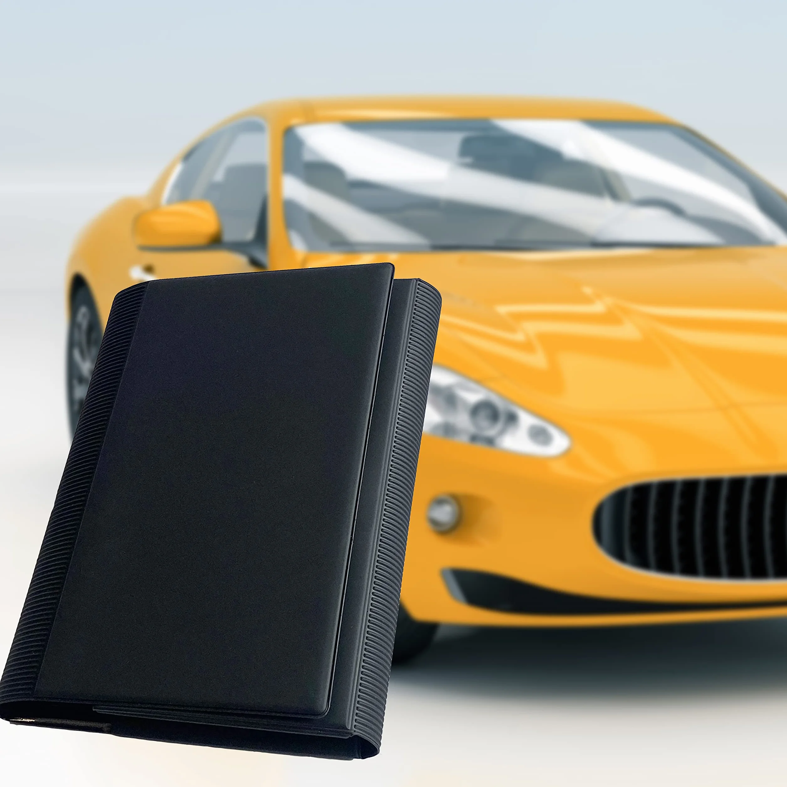 Pubblimania Portadocumenti Auto Luxe z chiusurą a dwie ante, czarny