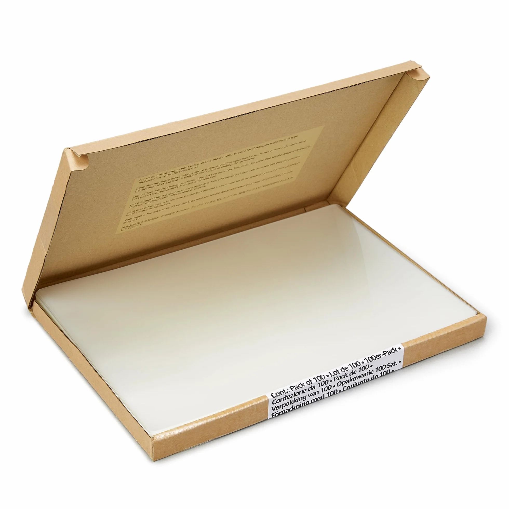 Amazon Basics Folie laminujące A4 transparentne 100 sztuk