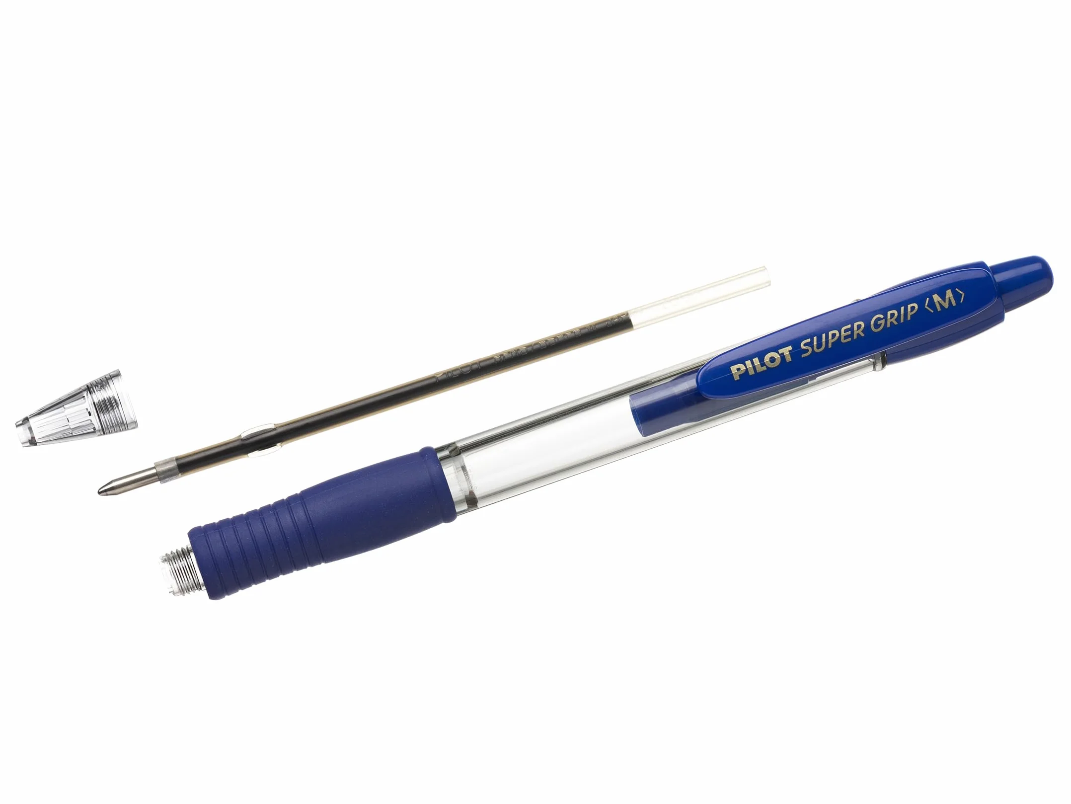 PILOT Set di 6 Penne a sfera Super Grip Nero Punta Media
