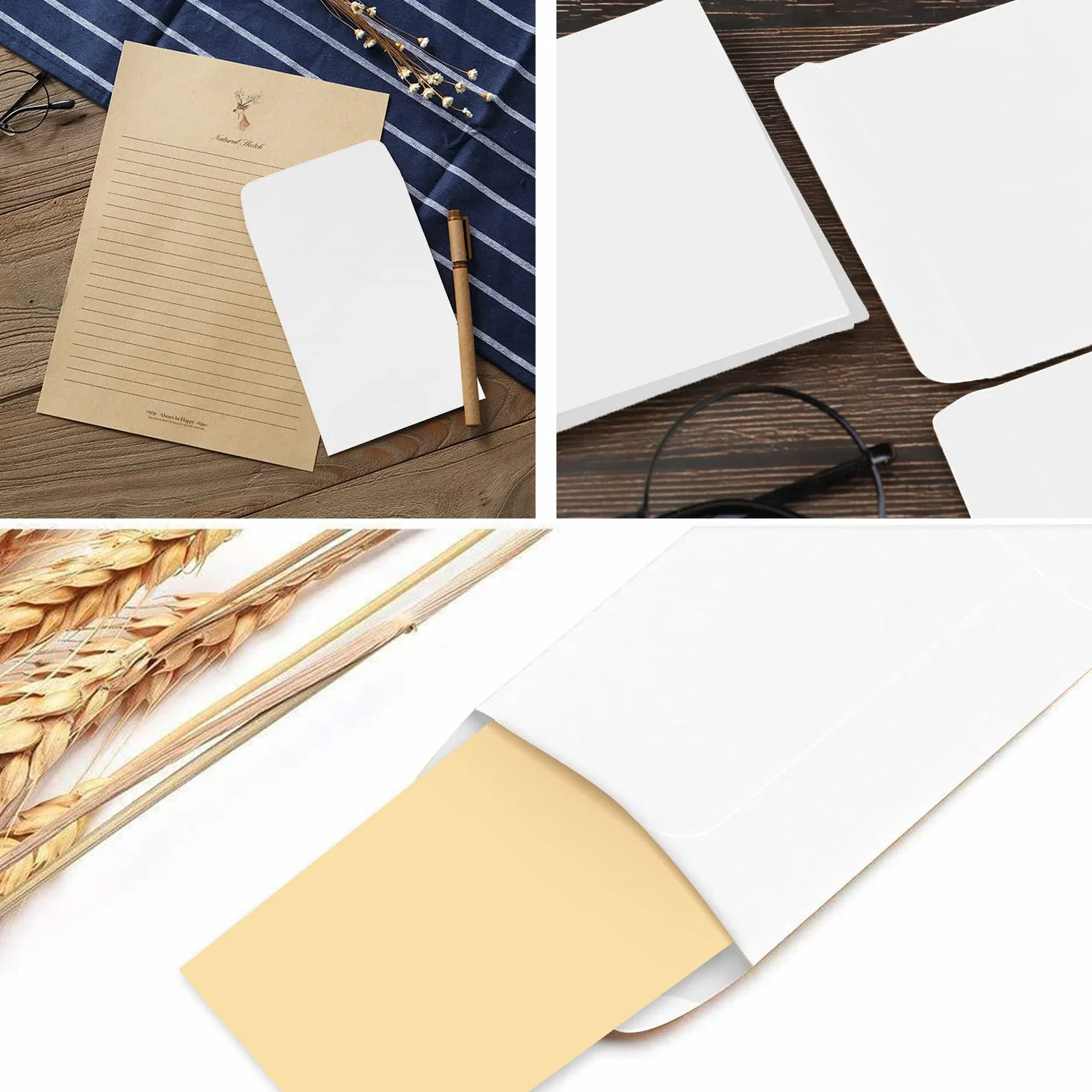 Buste Bianche Piccole in Carta Kraft 10x6 cm, per Semi, Monete, Perline - REEKNOKOL