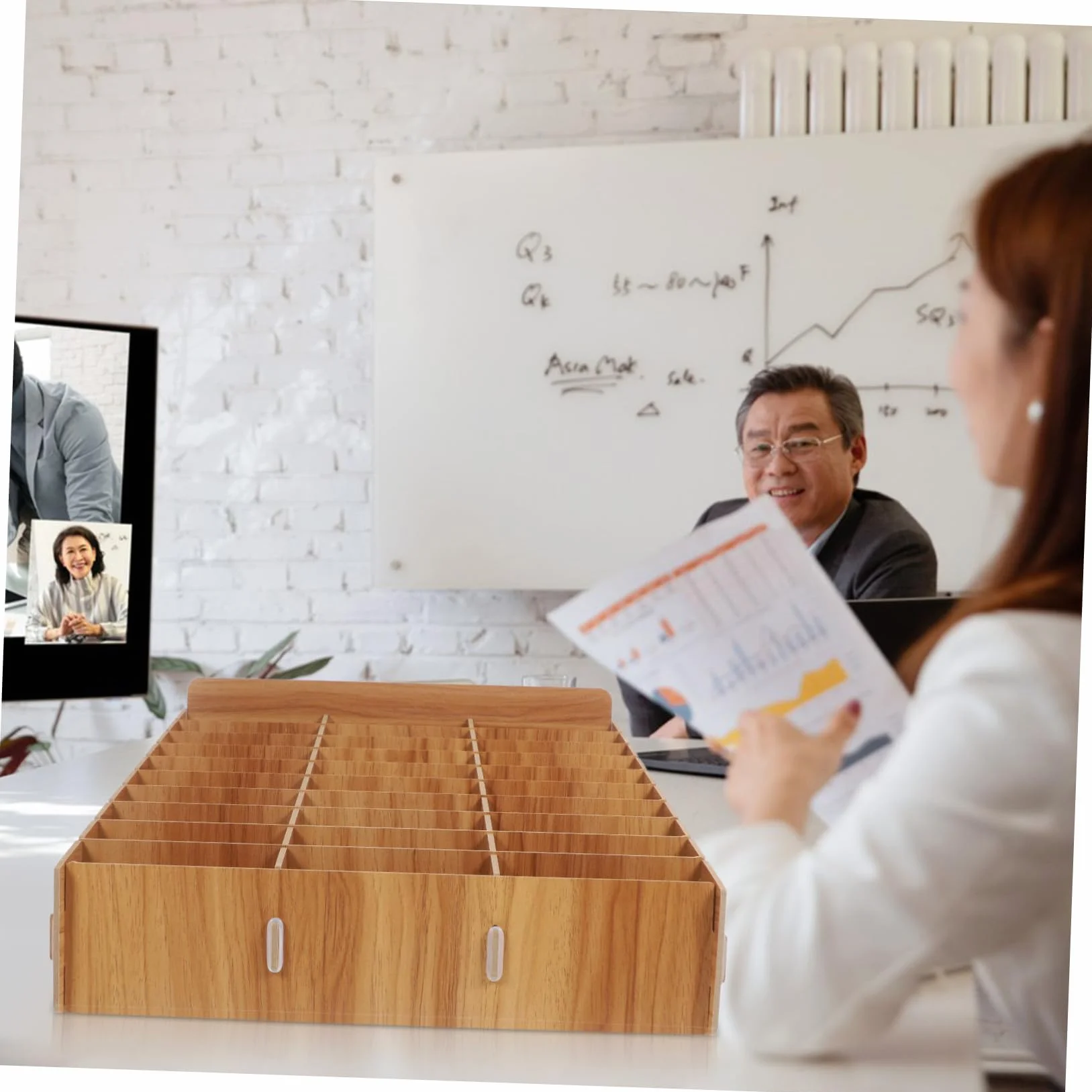 Scatola Portaoggetti in per Telefoni Cellulari con Scomparti Organizer Multi-grid per Ufficio e Aula Gestione Ordinata Smartphone Supporto Telefonico Design Robusto e Funzionale