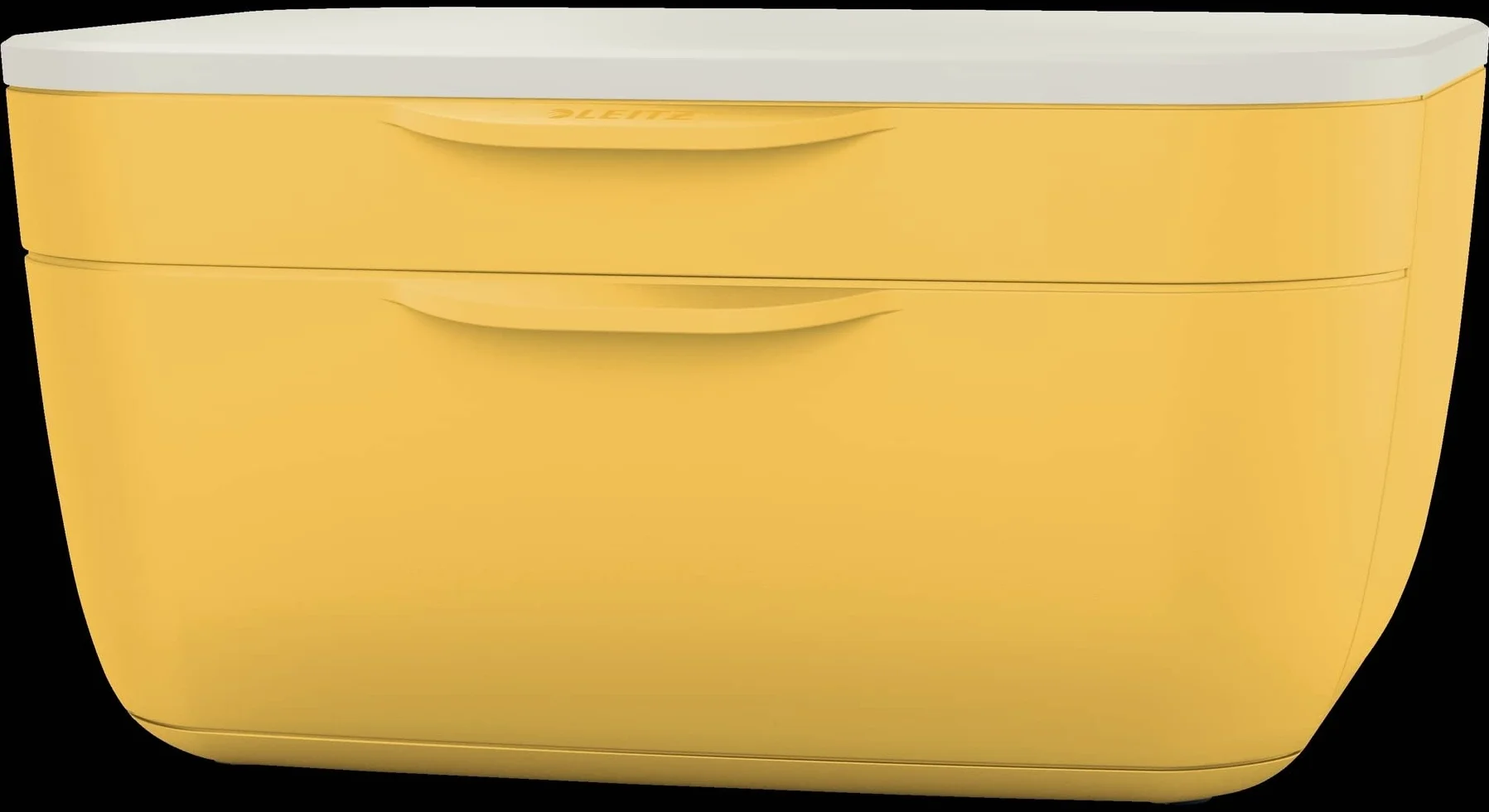 Leitz Cassettiera a 2 Cassetti, Gamma Cosy, Organizer per Riporre Documenti, Penne, Cavi e Riviste, Adatta per Casa e Ufficio, Giallo Caldo, 53570019
