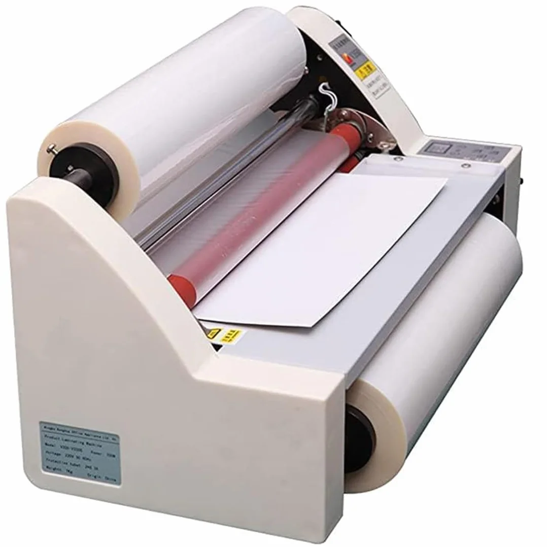 Laminatrice Professionale 350mm/450mm Macchina di Laminazione Termica a Quattro Rulli per Carta A2/A3/A4 su Un Solo/Due Lati, Laminazione a Caldo E a Freddo per Documenti, Foto,V350