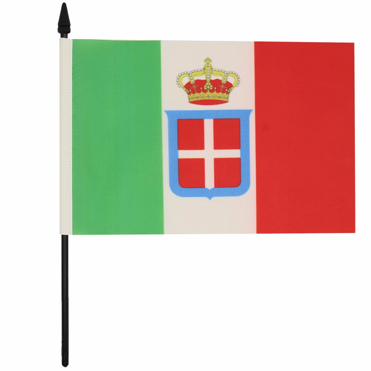 AZ FLAG Bandiera Da Tavolo Regno D'Italia Corona 21x14 cm Piccola Bandierina Reale Italiana