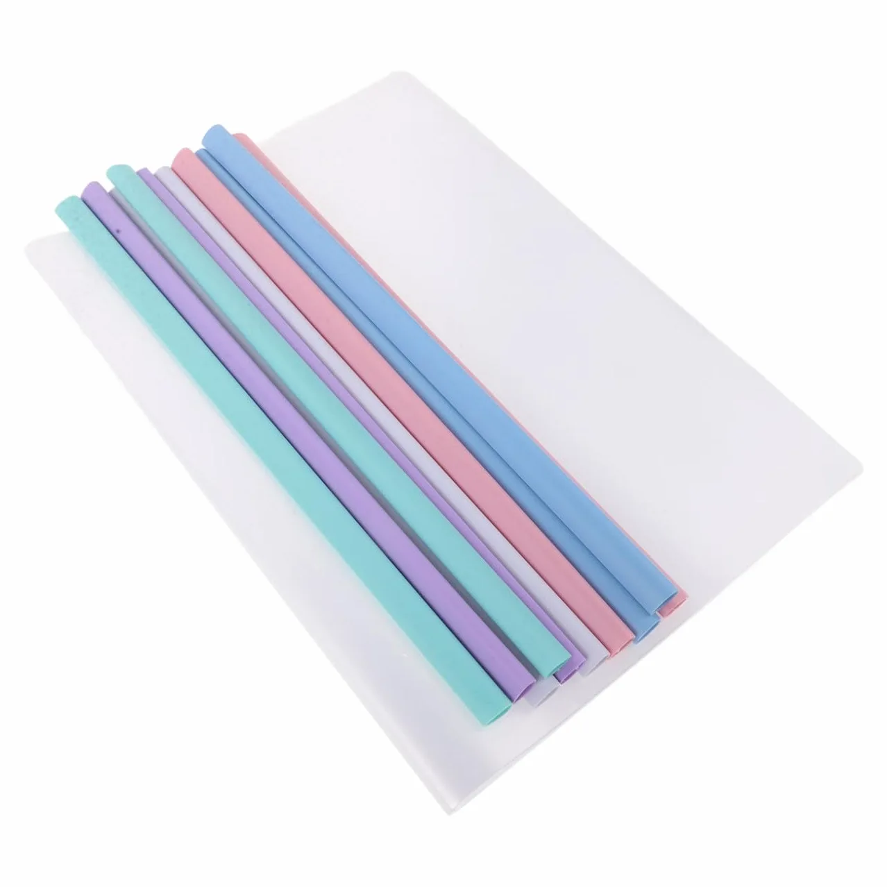 Cartelline Portadocumenti A4 50 Pezzi in Plastica Trasparente | Facile Classificazione, Superficie Anti-splashing, per Imprese e Scuole Colore Casuale