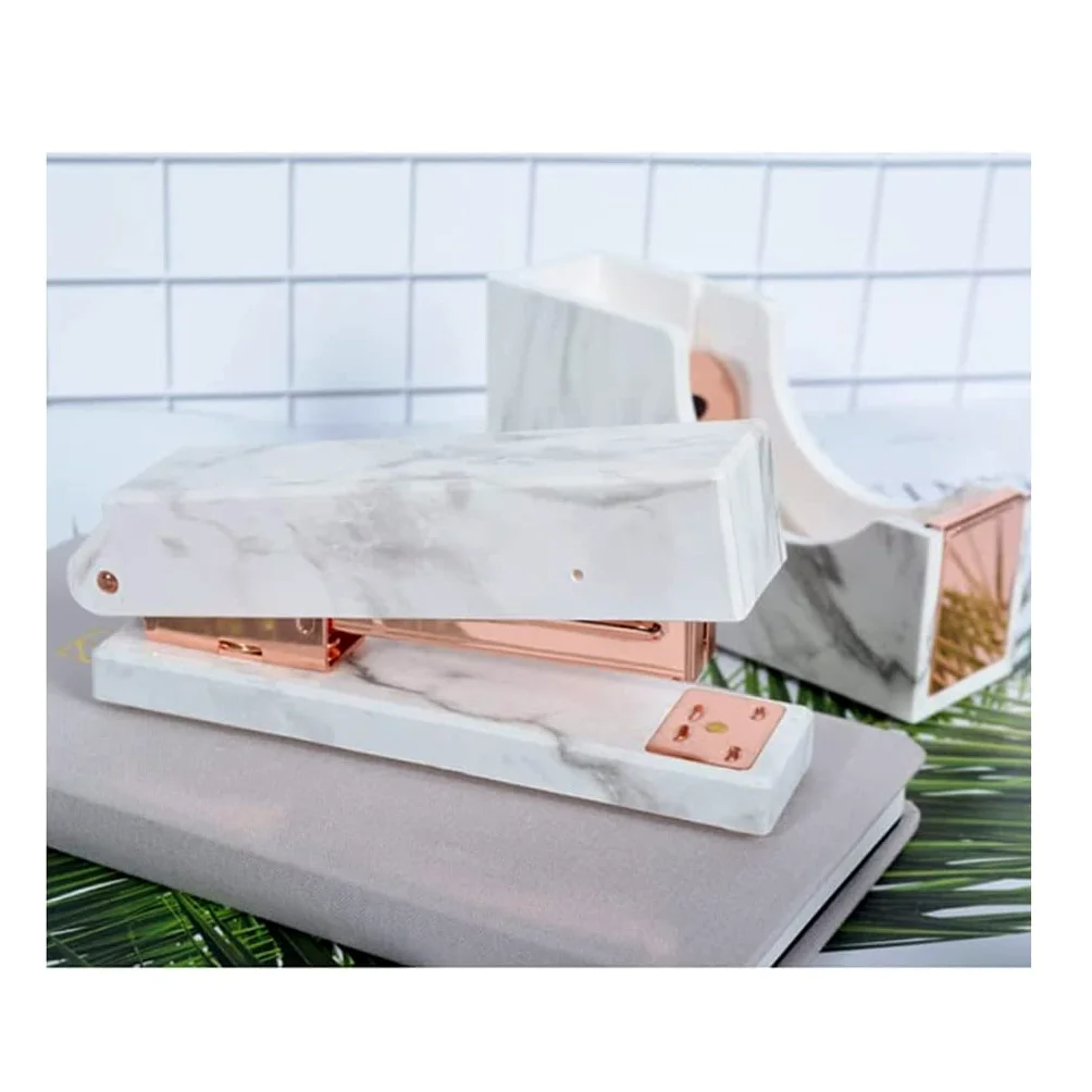ABGRC cucitrice Pinzatrice per Marmo Pinzatrice Portatile da 50 Fogli Pinzatrice da scrivania per Ufficio Forniture per Rilegatura per Desktop da casa Ufficio della Scuola di casa