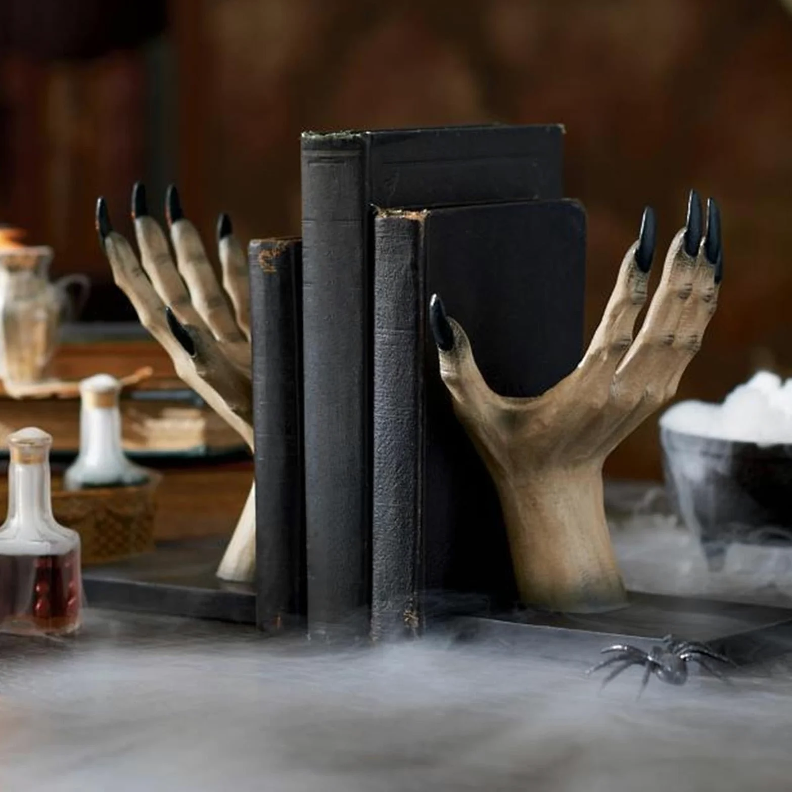 Reggilibri Originali Supporto Mani Di Gotiche In Resina Per Halloween | Porta Libri Mano di Per Studenti Donne Uomini Giovani Casa Biblioteca Scuola Soggiorno Camera Da