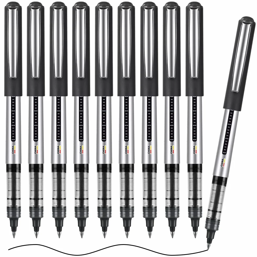 OFFCUP Penne Gel 10Pcs Penna a Sfera 0.5MM Penna Roller a Inchiostro Liscio Asciugatura Rapida Punta Fine Forniture Cancelleria