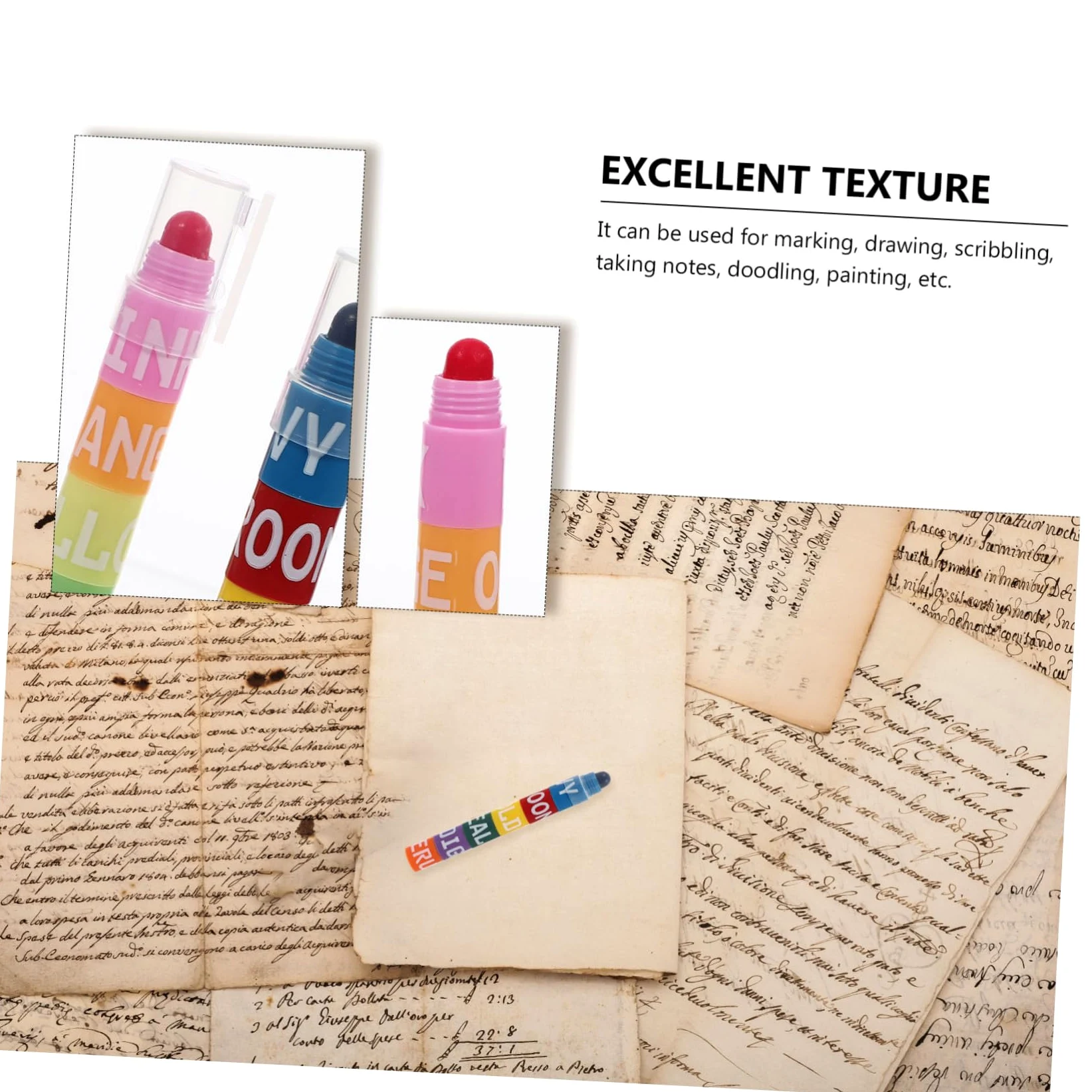 Gatuida 6 Set Evidenziatori Colorati per Studenti Penne Fluorescenti Creative con Design Splicing per Annotare Disegnare e Scolastico Portatili e Facili Usare