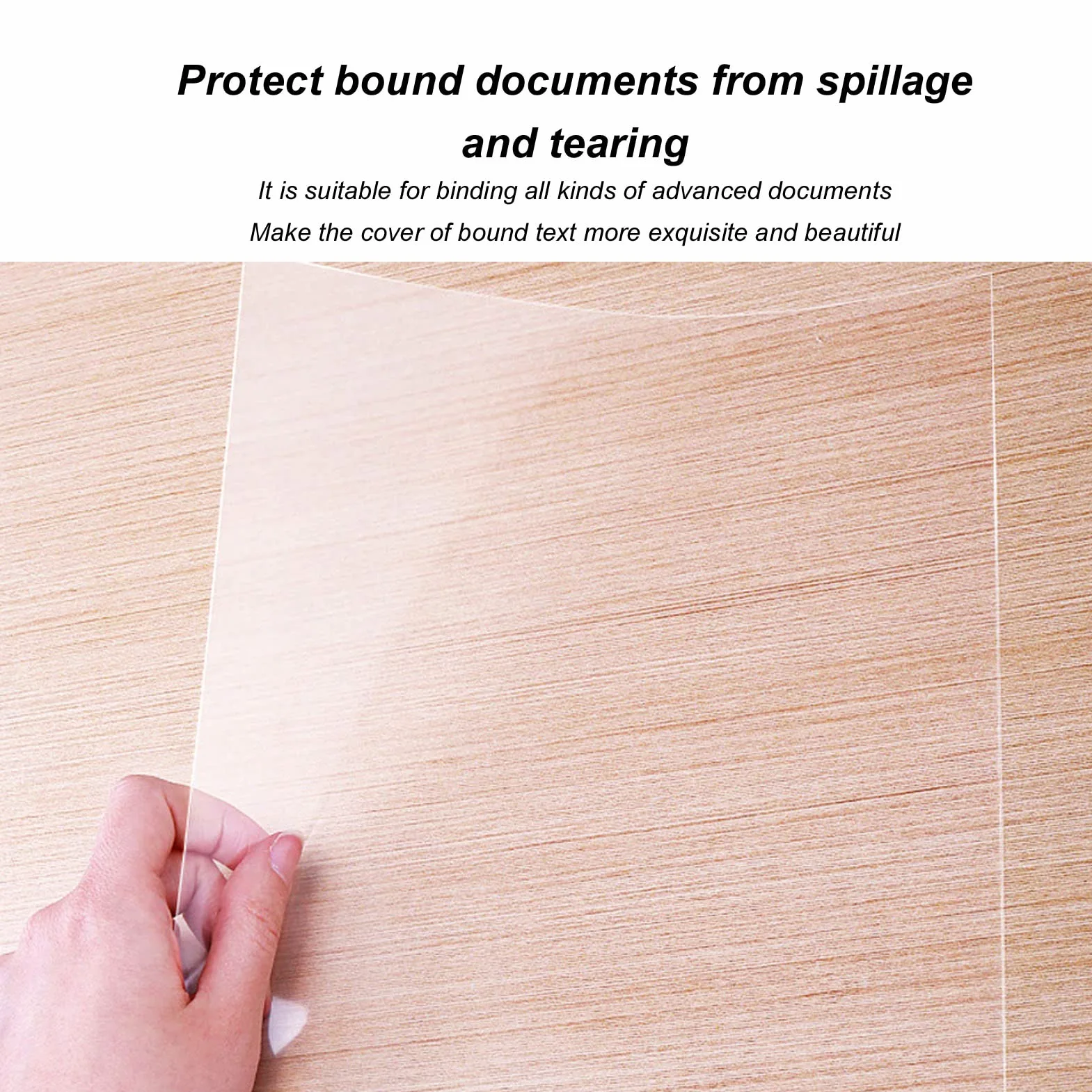 Copertine per rilegatura A4, Copertine per presentazioni trasparenti per rilegatura resistente da 50 fogli, Copertine trasparenti per report, Copertine trasparenti per