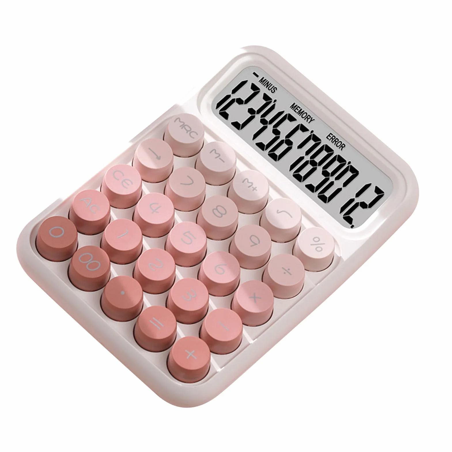 lyrlody Calcolatrice da Tavolo, Calcolatrice con Pulsanti Grandi a 12 Cifre in Plastica con Display Chiaro, 16 X 11,5 X 3 Cm, Design Desktop Compatto per Studenti Contabili Ufficio Uso Domestico