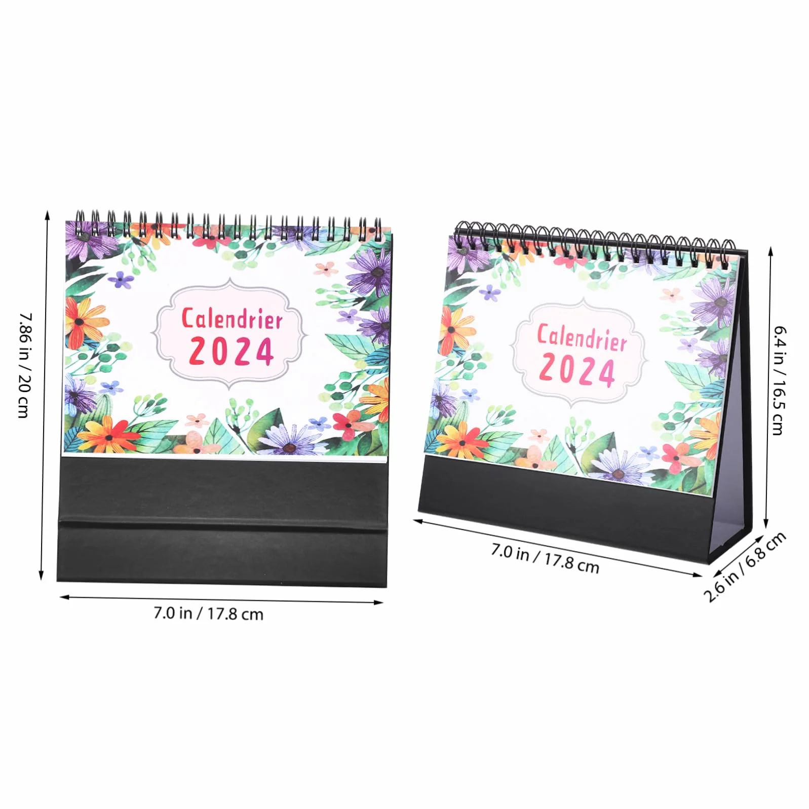 Didiseaon 4pezzi Calendario da Tavolo Design Due Spirali Accessorio da Ufficio per Casa Opzioni di Pianificazione Multifunzionali