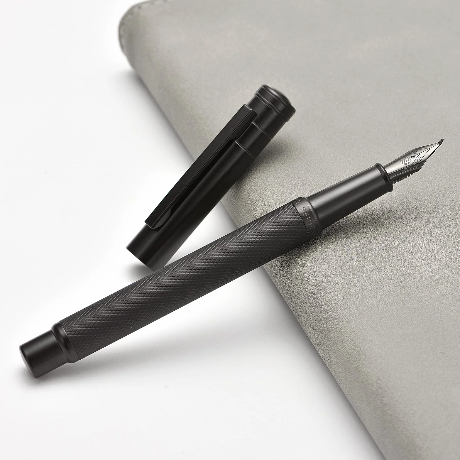 Hongdian Penna Stilografica Pennino Ricurvo Set Regalo Calligrafica Nero
