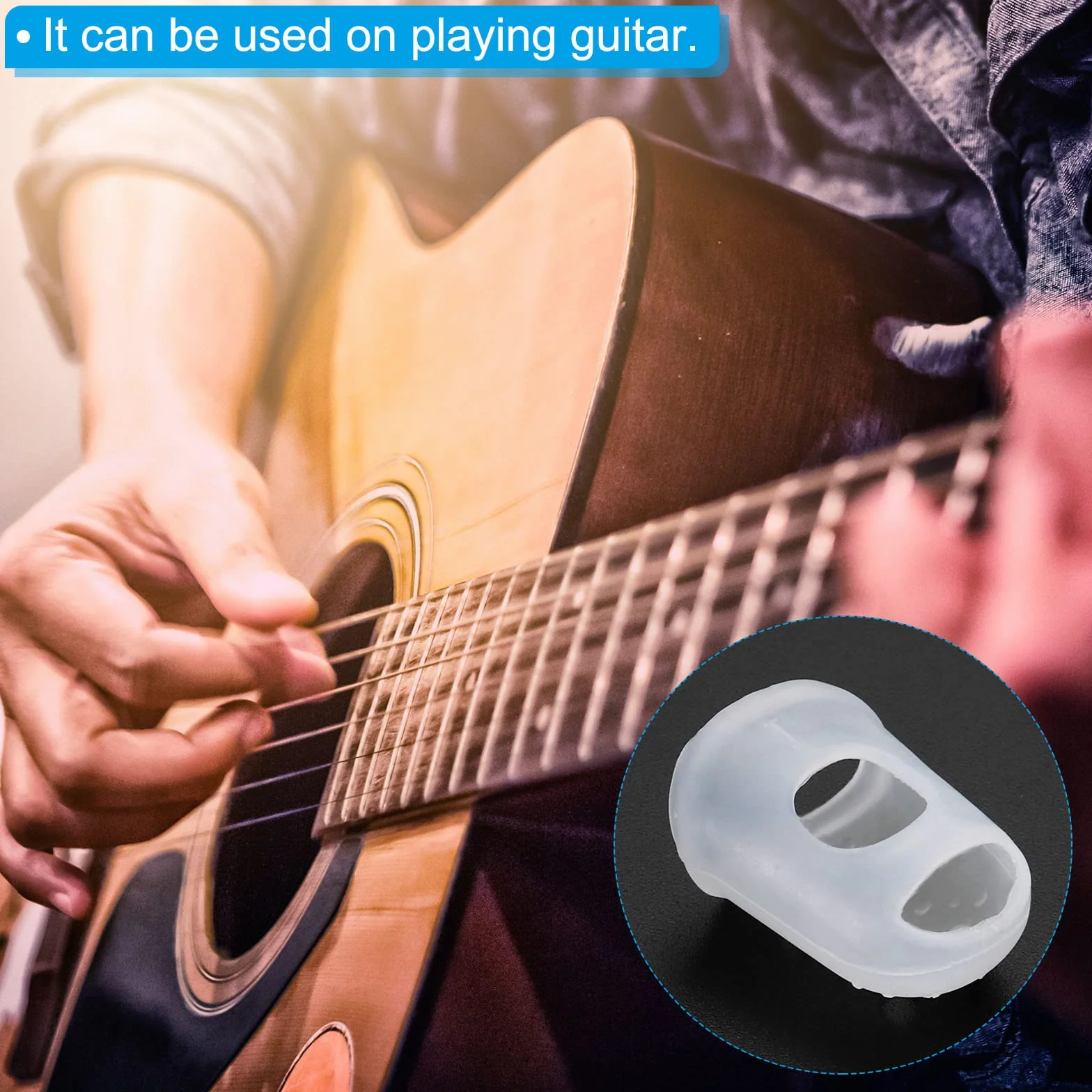 PATIKIL 0.71 Calci Gomma Dita Punte 15pz Silicone Polpastrelli Protezione Copritastiera Ditale per Chitarra
