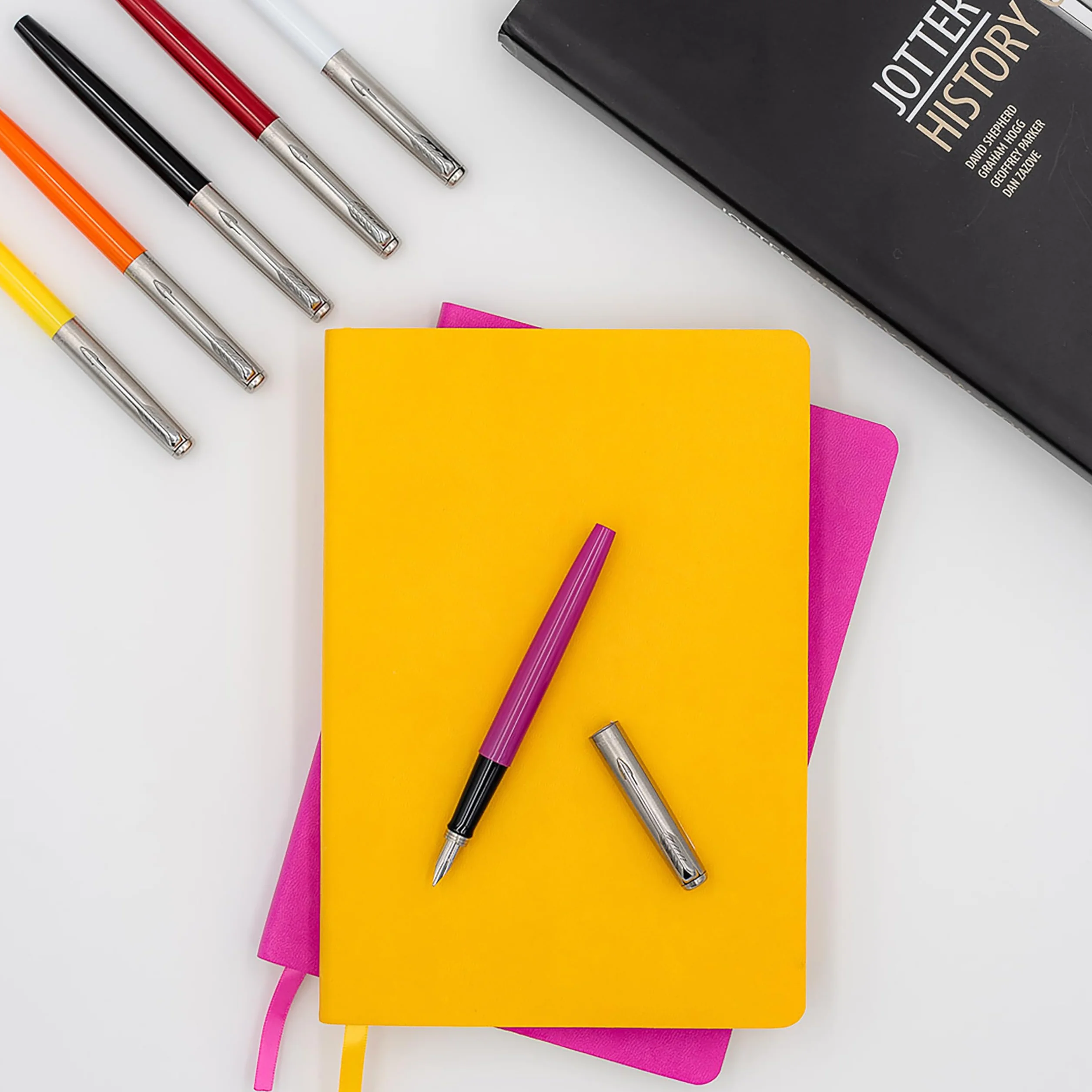 Parker Jotter Originals penna stilografica nero pennino medio inchiostro blu nero
