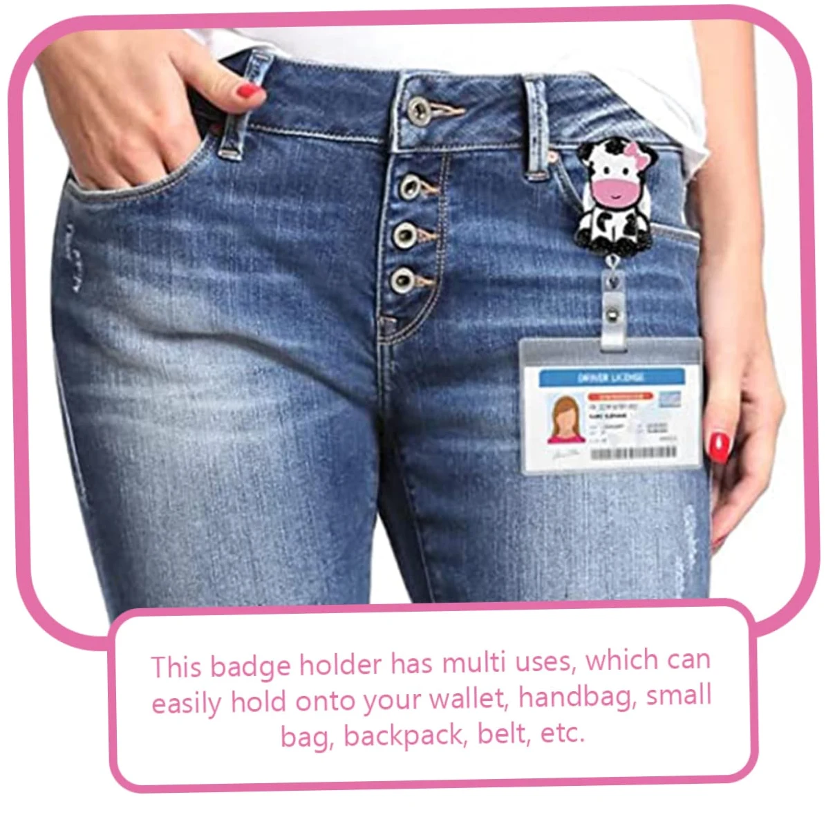 3 Set Di Porta Badge Pediatrici Con Porta Badge E Cordino Design Con Clip Posteriore Fissata Sicuro Per Cintura Facile Accesso 3 Pezzi*3