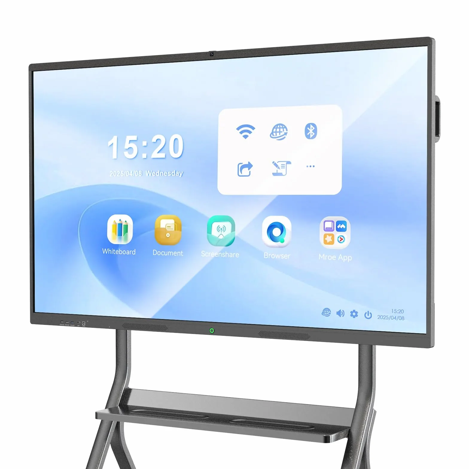 MWE 65 Pollici 4K UHD Touchscreen Interattive Lavagna Digitale, 8+64GB, Microfono Incorporato, Telecamera, Adatto per L'ufficio, L'istruzione e la Casa