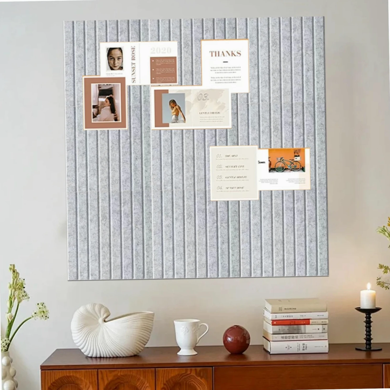 bacheca in sughero per pareti 12 pezzi 12x12 pollici bacheca in feltro per la casa, la cucina, scuola, l'ufficio, parete, decorativa fai da te, grigio chiaro, sughero.