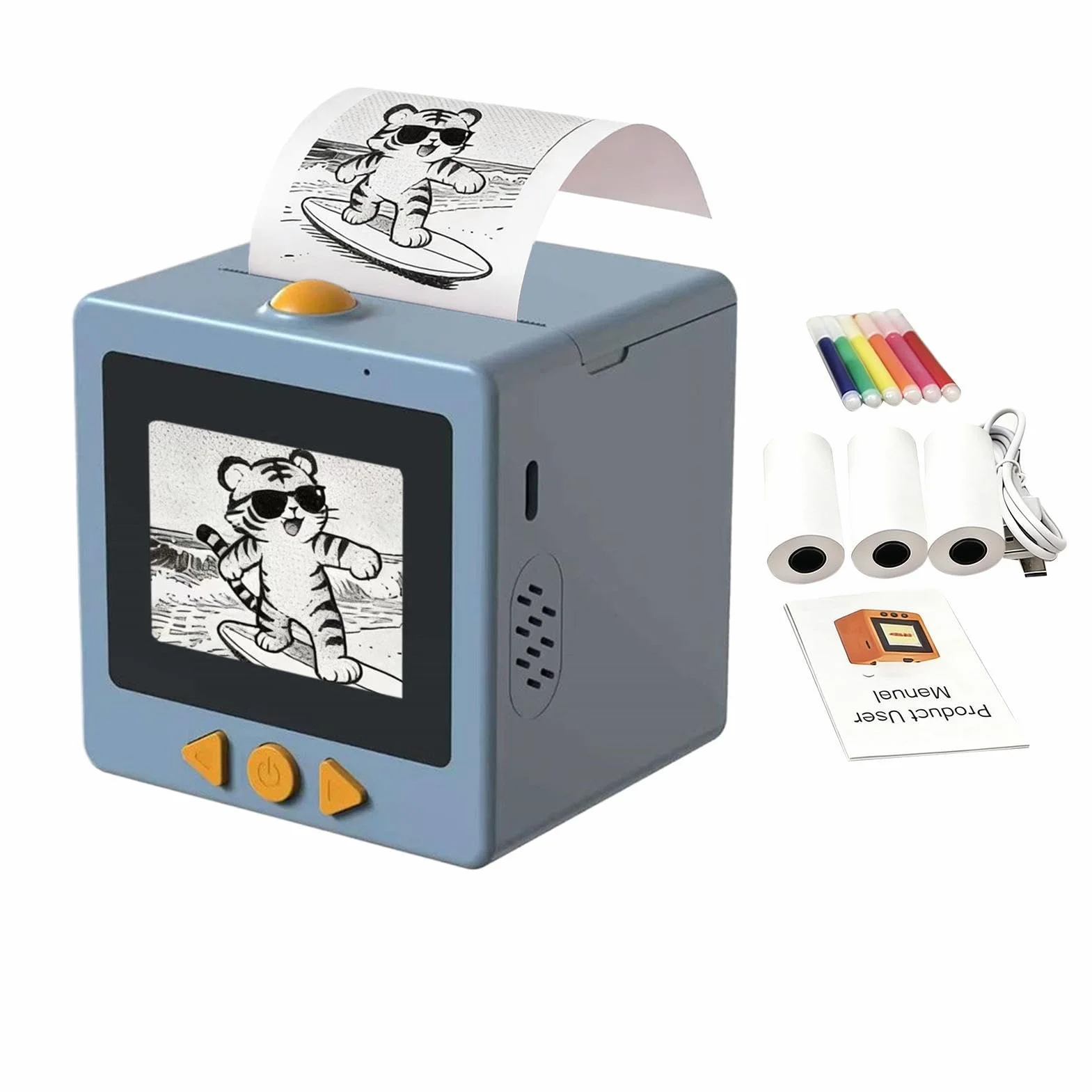 Macchina per stampante adesiva - Etichettatrice ad attivazione vocale AI | etichettatrice con display, per casa, lavoro, scuola, scuola, università, dormitorio, diario artigianale