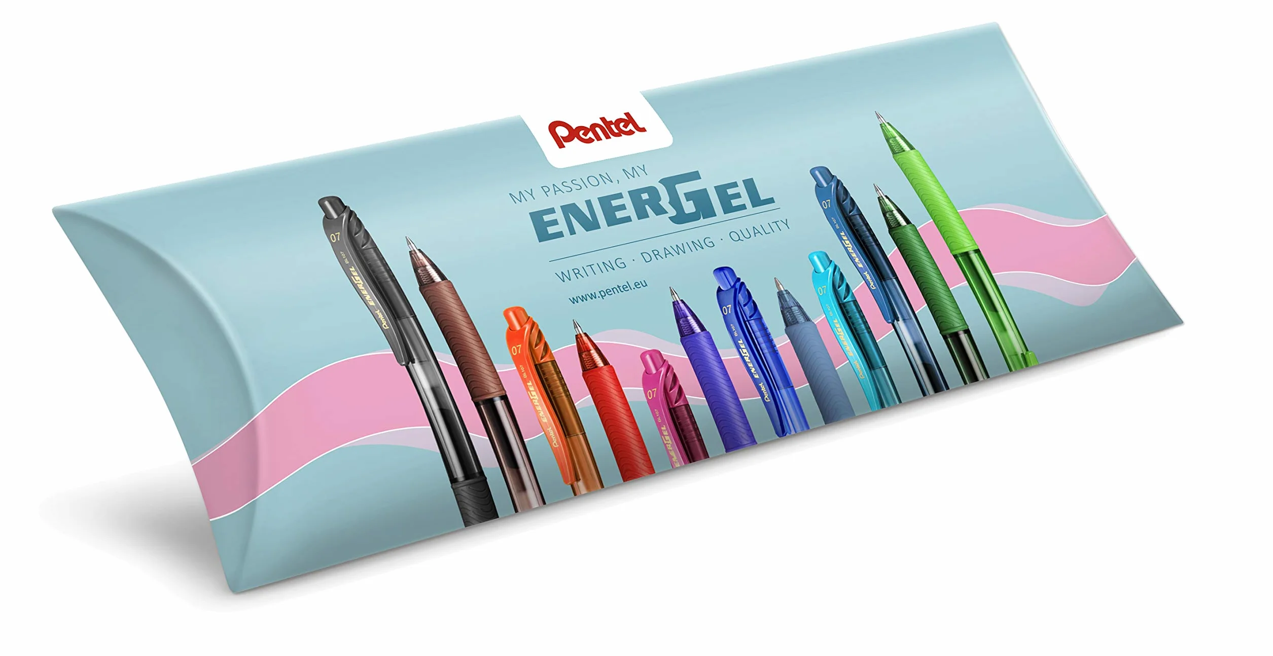 Pentel BL107 Roller Energel X 0.7mm ricaricabile a scatto 3 pz Nero
