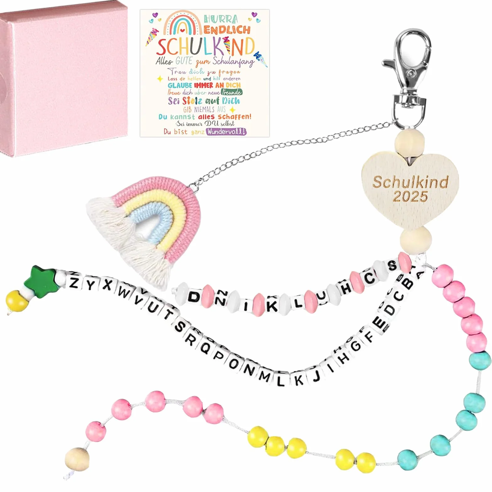 Collana per bambini di scuola 1° classe con confezione regalo, 2025