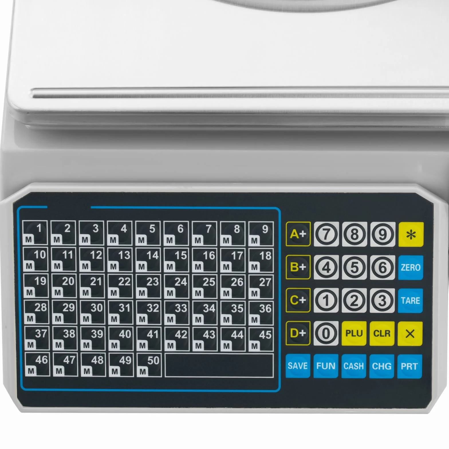 Steinberg Systems SBS-EBS-101 Selezionatrice ponderale 30 kg / 15 g Calcolo del prezzo e stampante di etichette Display LC Bilancia da banco con stampante etichette