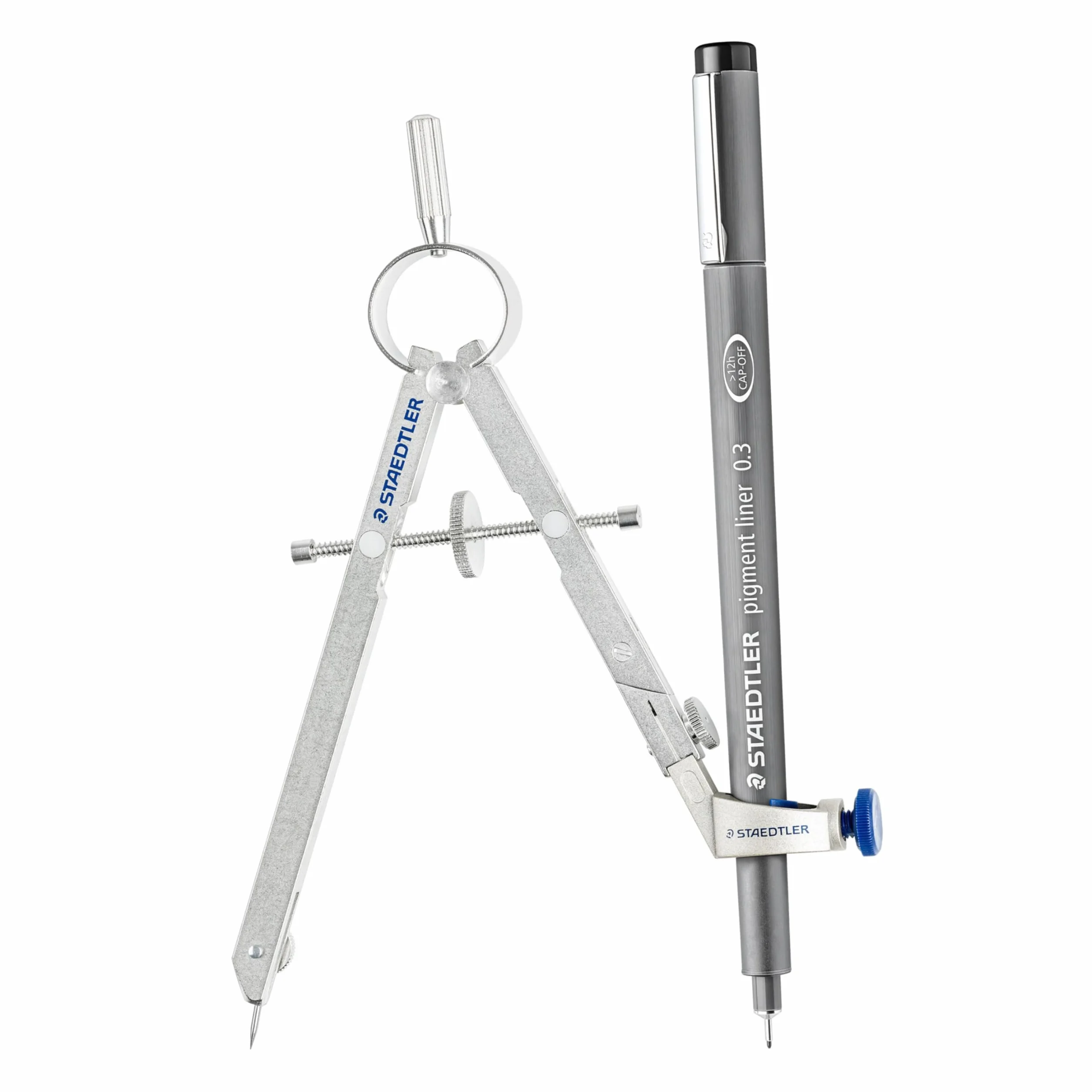 Staedtler Mars comfort 551 01, set compasso di precisione Con elemento cavo/prolunga/adattatore universale/cassetta portaricambi