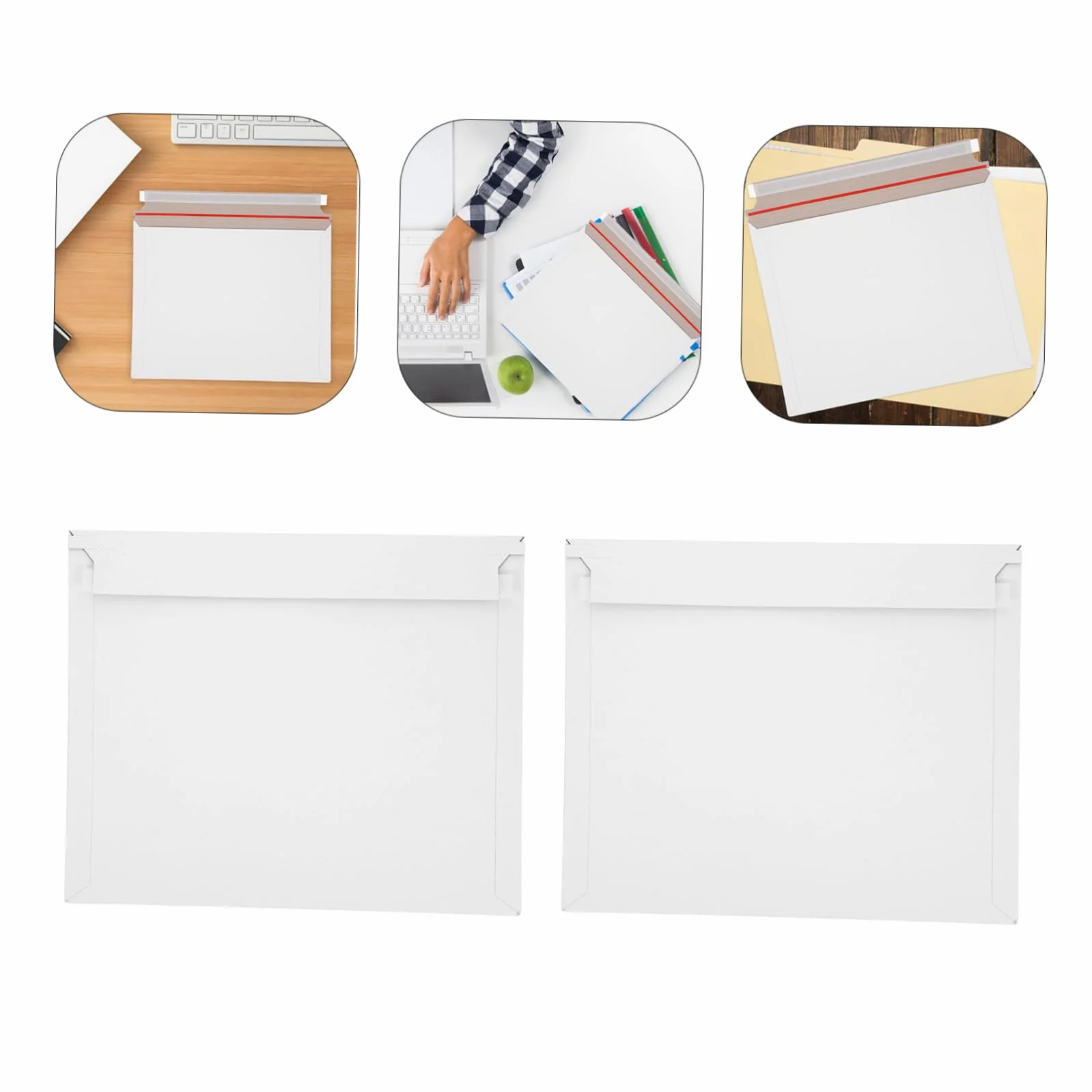 VILLCASE 20pezzi Buste Postali Autosigillanti in Cartone Bianco Impermeabili e Resistenti Per Documenti Foto Cd e Piccoli Oggetti Confezione Unità Per Spedizioni