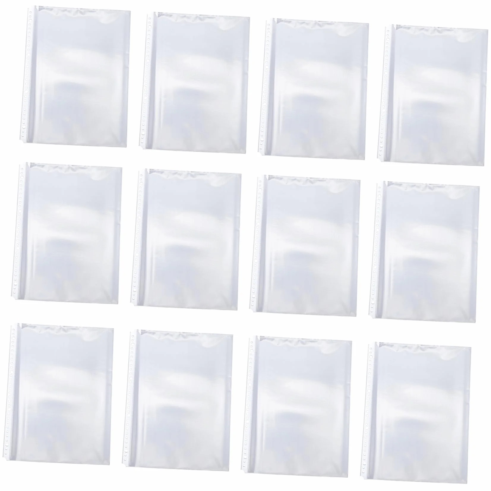 Buste Interne per Raccoglitore 100 Pezzi Plastico 30 Fori A4 | Trasparente, Design Non Statico, per Scuola e Lavoro, Formato Fogli, Inserimento Ordinato