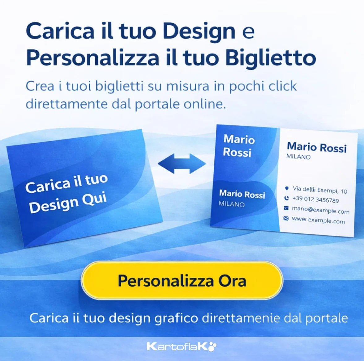 Biglietti da Visita Personalizzati 85x55 mm Stampa Fronte Retro Logo QR Code Carta Opaca Premium 250 Pezzi