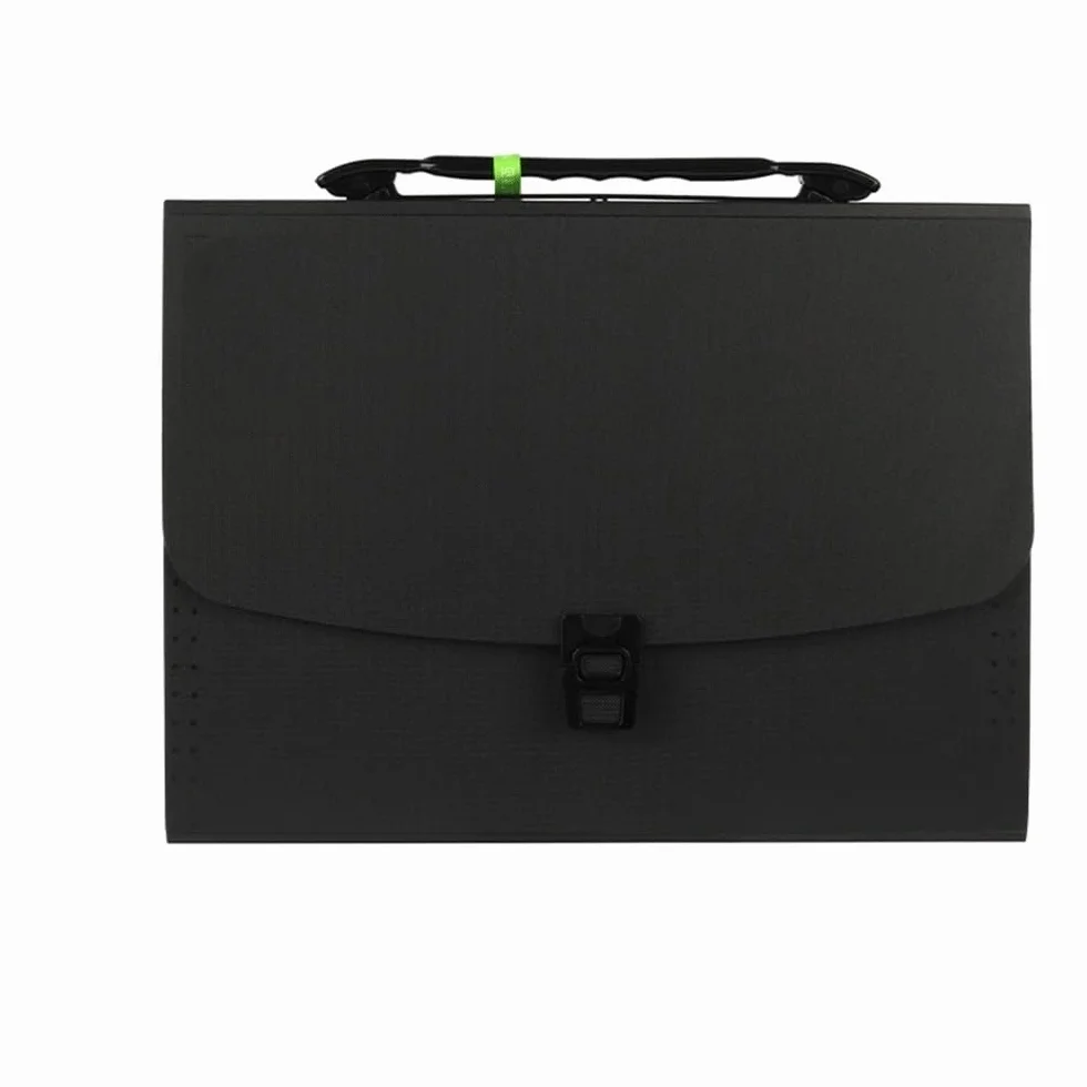 Ampie applicazioni Cartella espandibile portatile in formato A4 con 13 tasche, borsa for documenti in carta, ufficio, scuola, studenti(Nero)