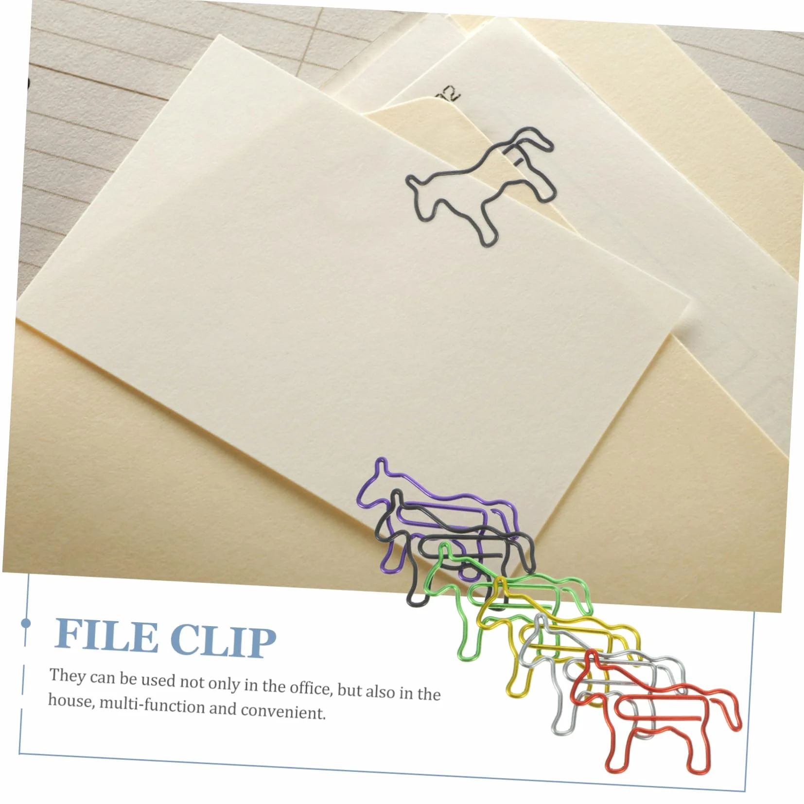 DOITOOL 5 Set Fermacarte Colorati Cavallo Clip Per Ufficio E Casa Decorativi E Pratici Per Documenti E Cancelleria 80 Pezzi * 5