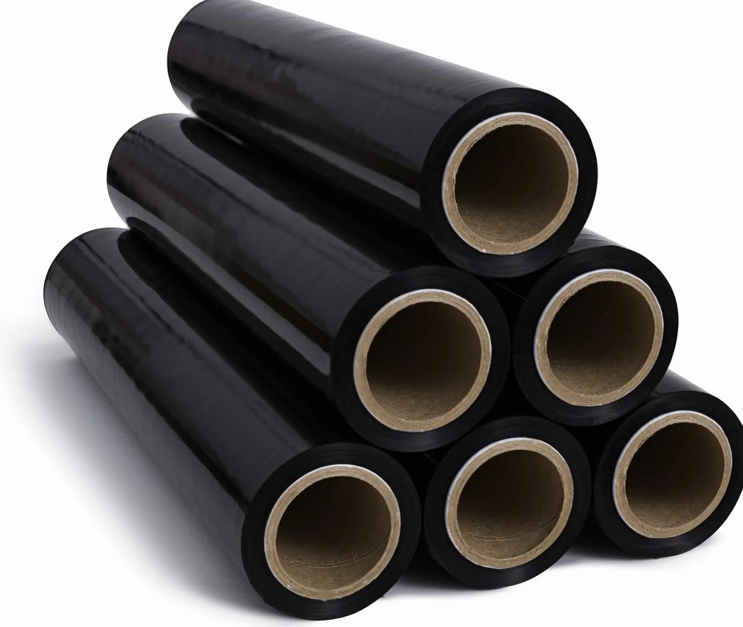 RAGO® Film estensibile imballaggio nero 130m 7,5×7,5×40 cm Pellicola elastica