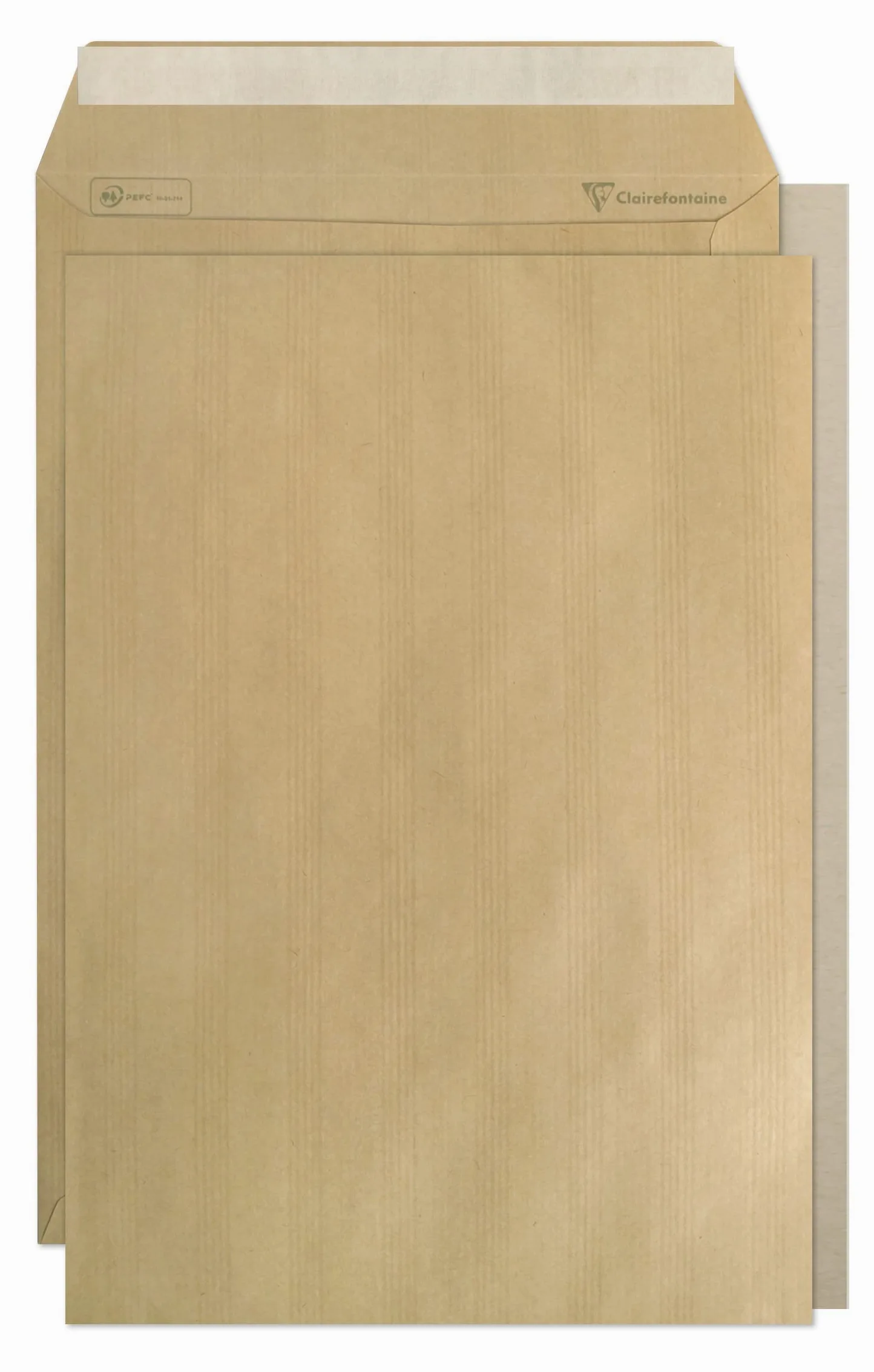 Clairefontaine 7850C - scatola de 100 Buste Kraft Adour Marrone con Dorso Rigido in Cartone C4-229x324 mm - Autoadesive - 90g/m²