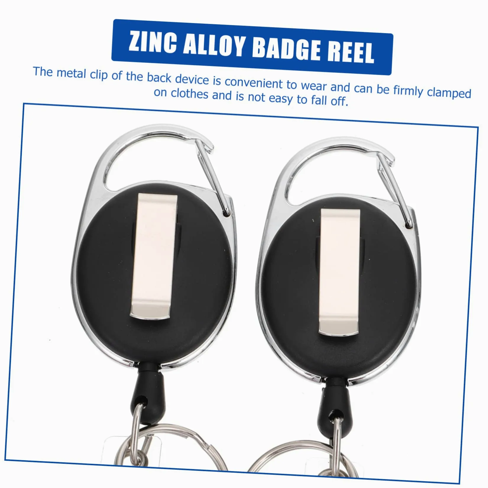 TEHAUX 10pezzi Portabadge Retrattile Lega Di Zinco Con Clip Abbellita Da Strass Per Carte Id e Tesserini Design Elegante e Resistente Per Ufficio e Scuola