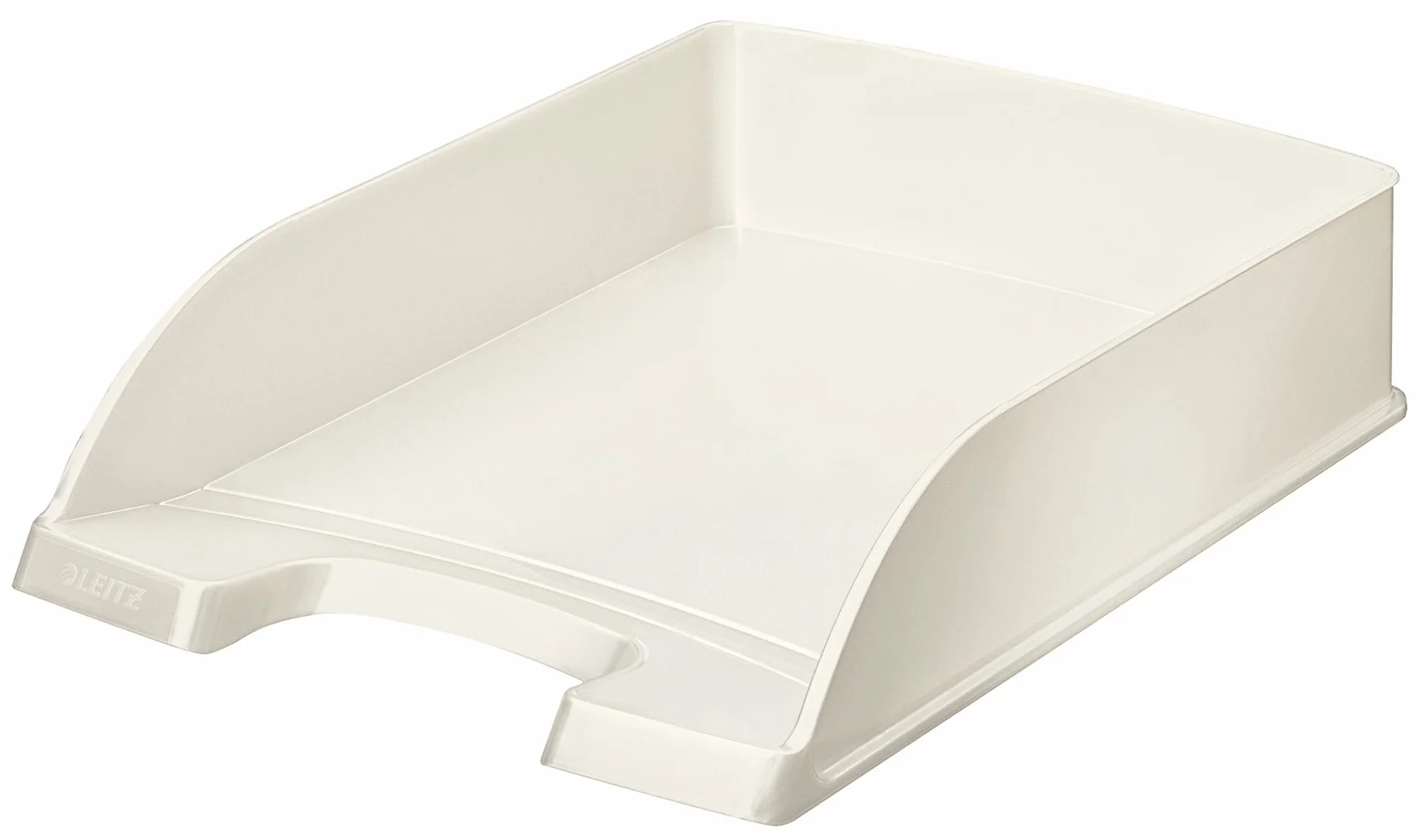 Leitz Plus - Cestino portaoggetti, altezza 70 mm, colore: Bianco metallizzato, confezione da 5
