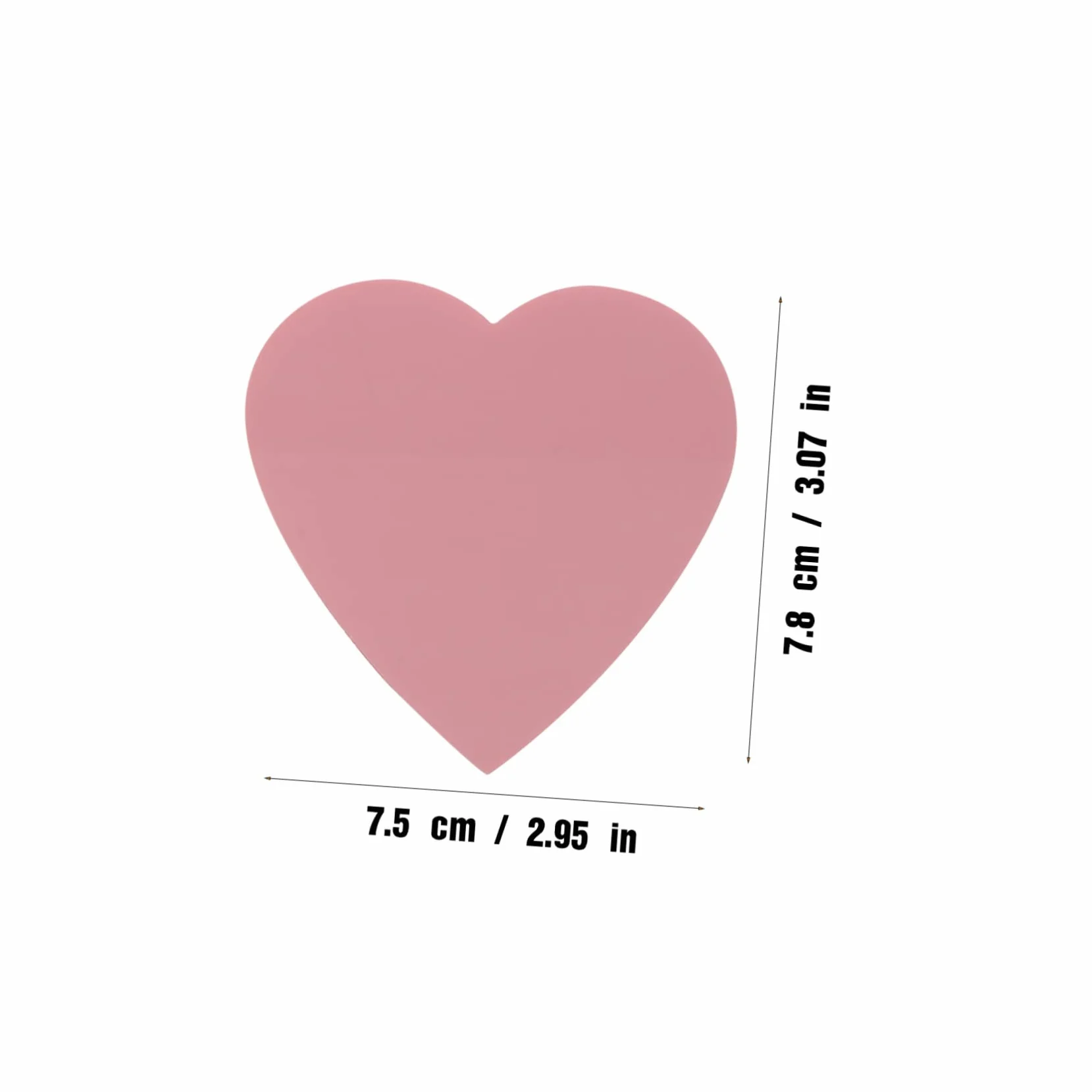 Operitacx 4pezzi Foglietti Adesivi Autoadesivi Colorati Pet Trasparente Da Forma Di Cuore Per Ufficio e Scuola Perfetti Per Annotazioni e Promemoria Senza Tracce