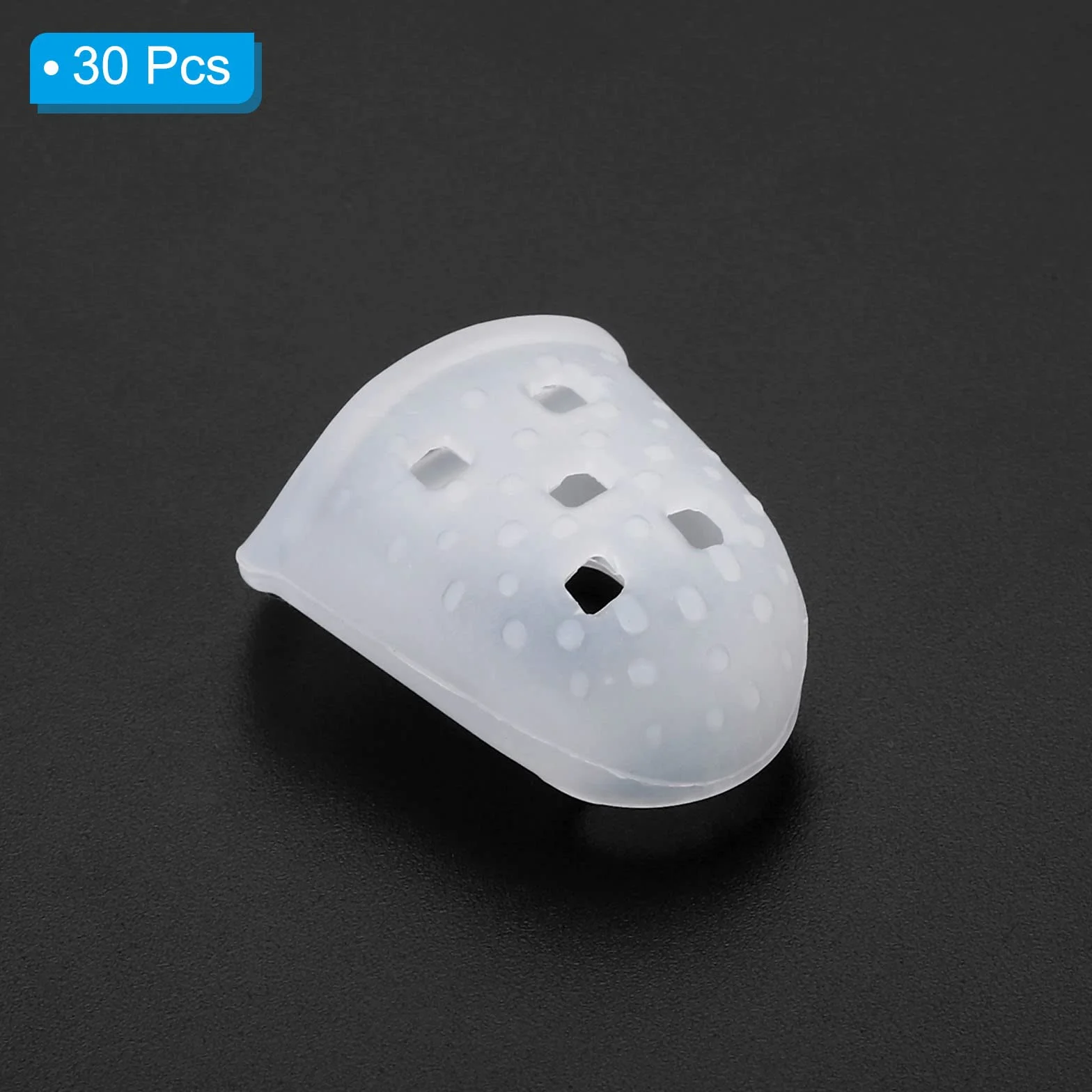PATIKIL 0.85 Calci Gomma Dita Punte 30pz Silicone Pollice Polpastrelli Protezione Copritastiera Ditale per Chitarra Trasparente