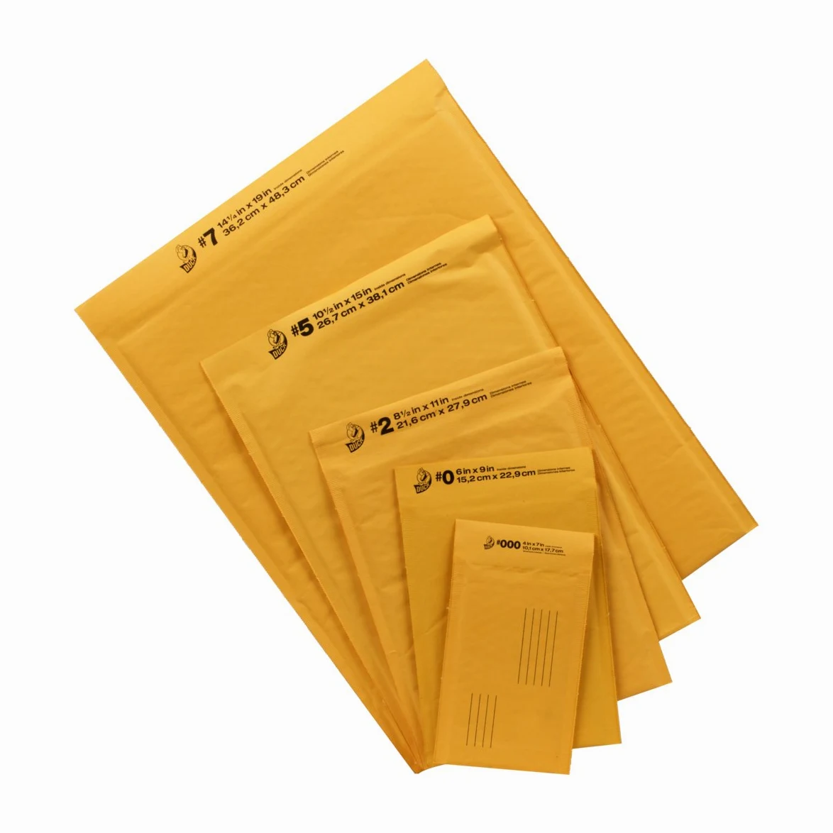 Duck brand Bubble Wrap imbottito Kraft Mailers Confezione da 5 6 x 9 Inches Tan