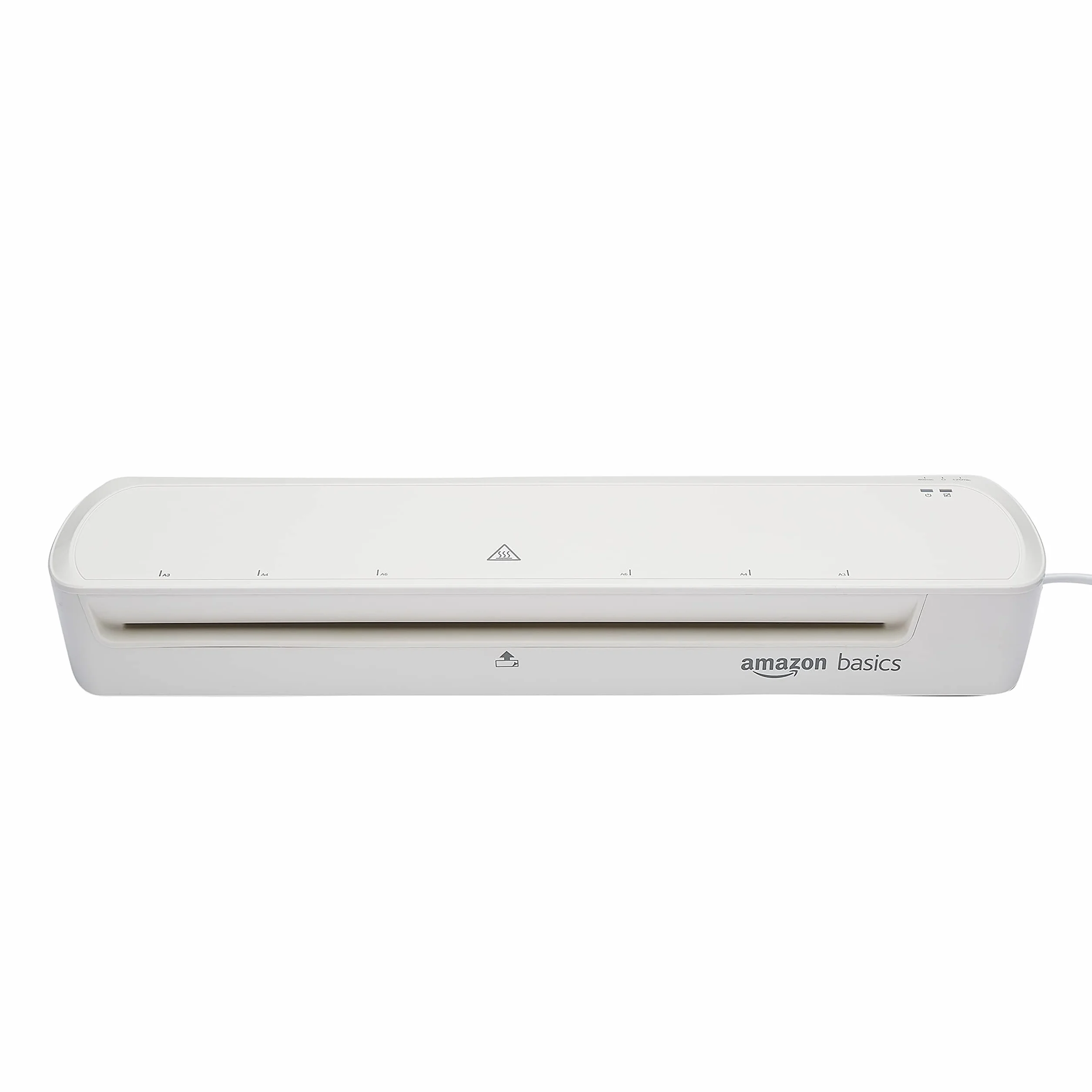 Amazon Basics Laminatore termico, formato A3, include due buste per laminatura, Bianco, Tinta unita