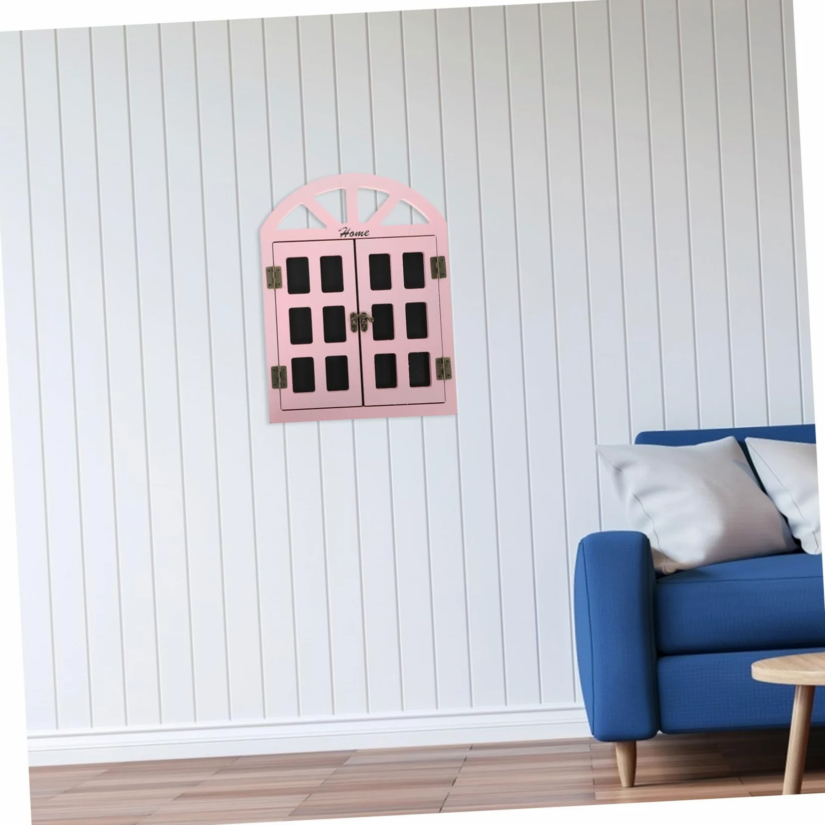 LALAFINA Lavagna da Appendere in Legno Rosa Stile Finestra Finta Riutilizzabile Cancellabile Decorazione da Parete per Casa o Cucina