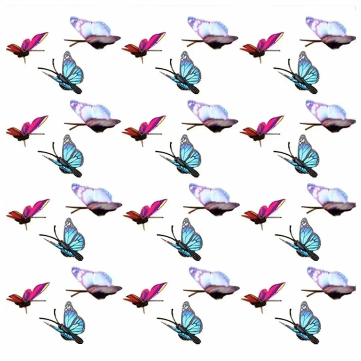 Puntine da disegno decorative a forma di farfalla, 80 pezzi - Puntine da disegno decorative da parete, colorate, resistenti, for bacheche, mappe, poster