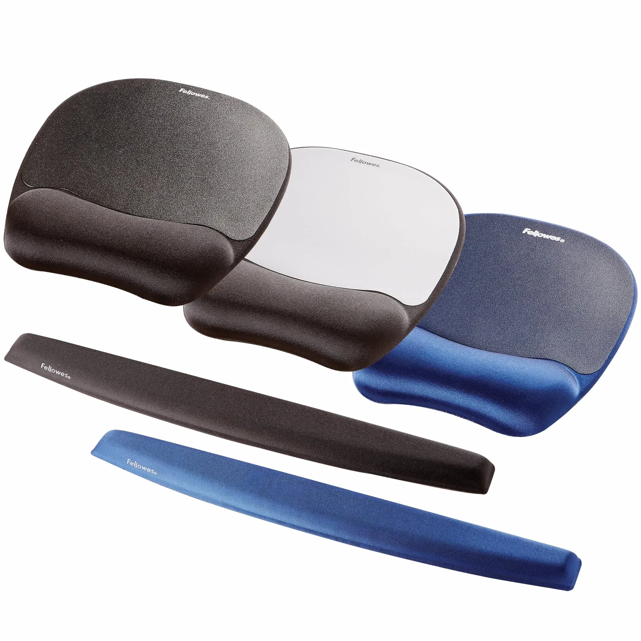 Fellowes Tappetino Mouse Memory Foam con Poggiapolsi Grigio