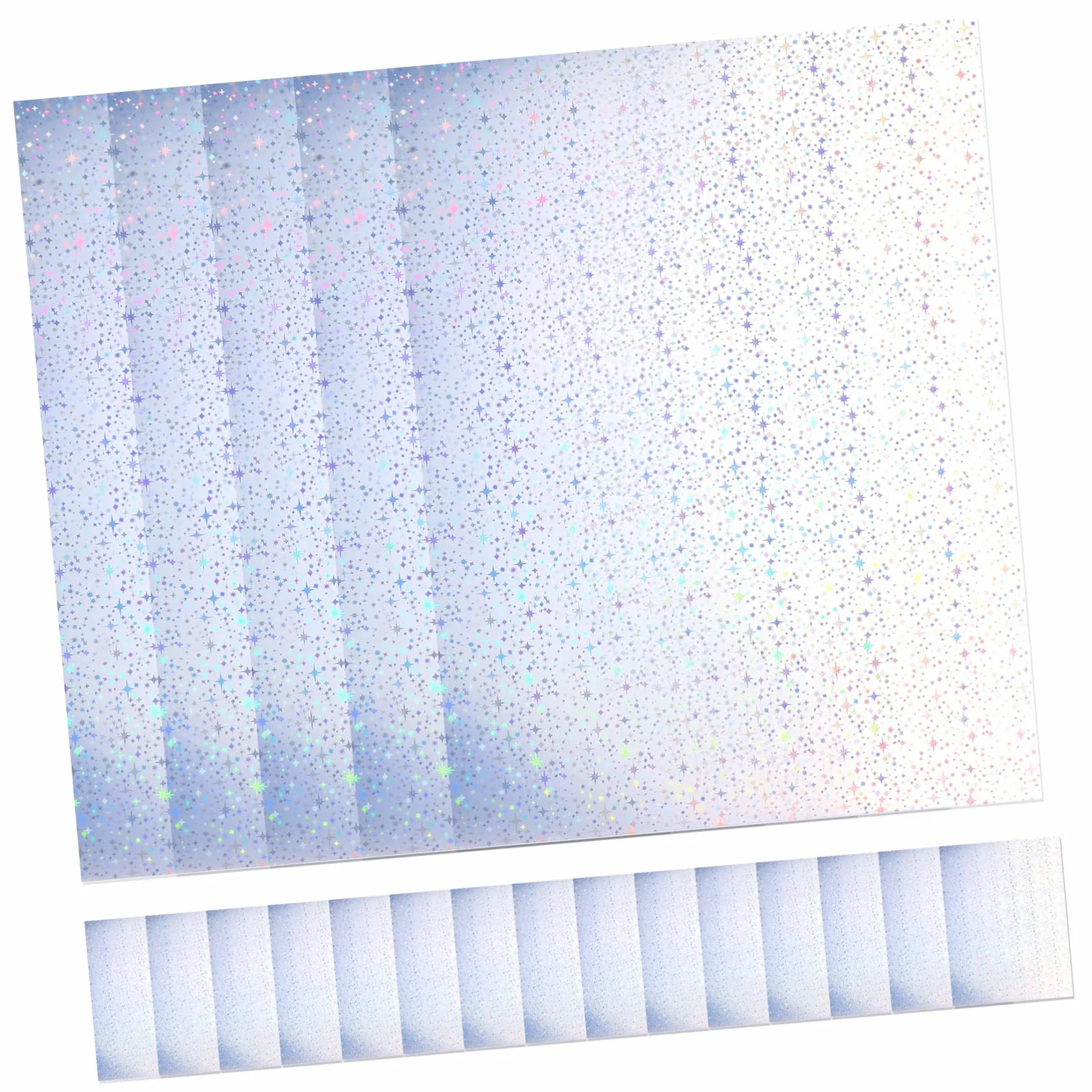 Carta Adesiva Olografica A4 20 Fogli per Stampante | Superficie Glitter, Spessore Medio e Stabile, per Lavoretti Artistici e Etichette Prezzo