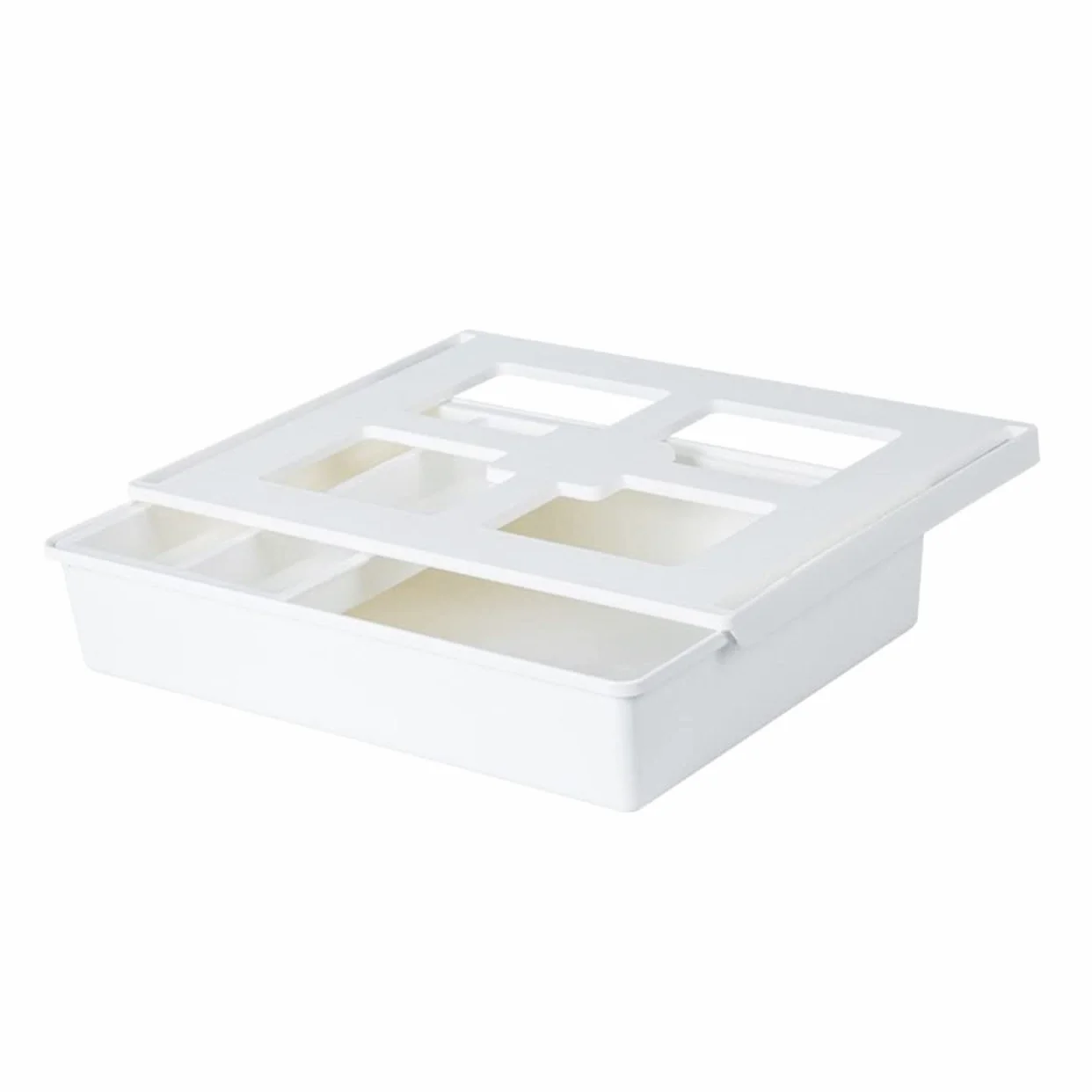 Lurrose Scatola Porta Oggetti in Plastica Resistente Organizzatore per Sotto la Scrivania Salvaspazio per Cancelleria Strumenti e Altri Articoli