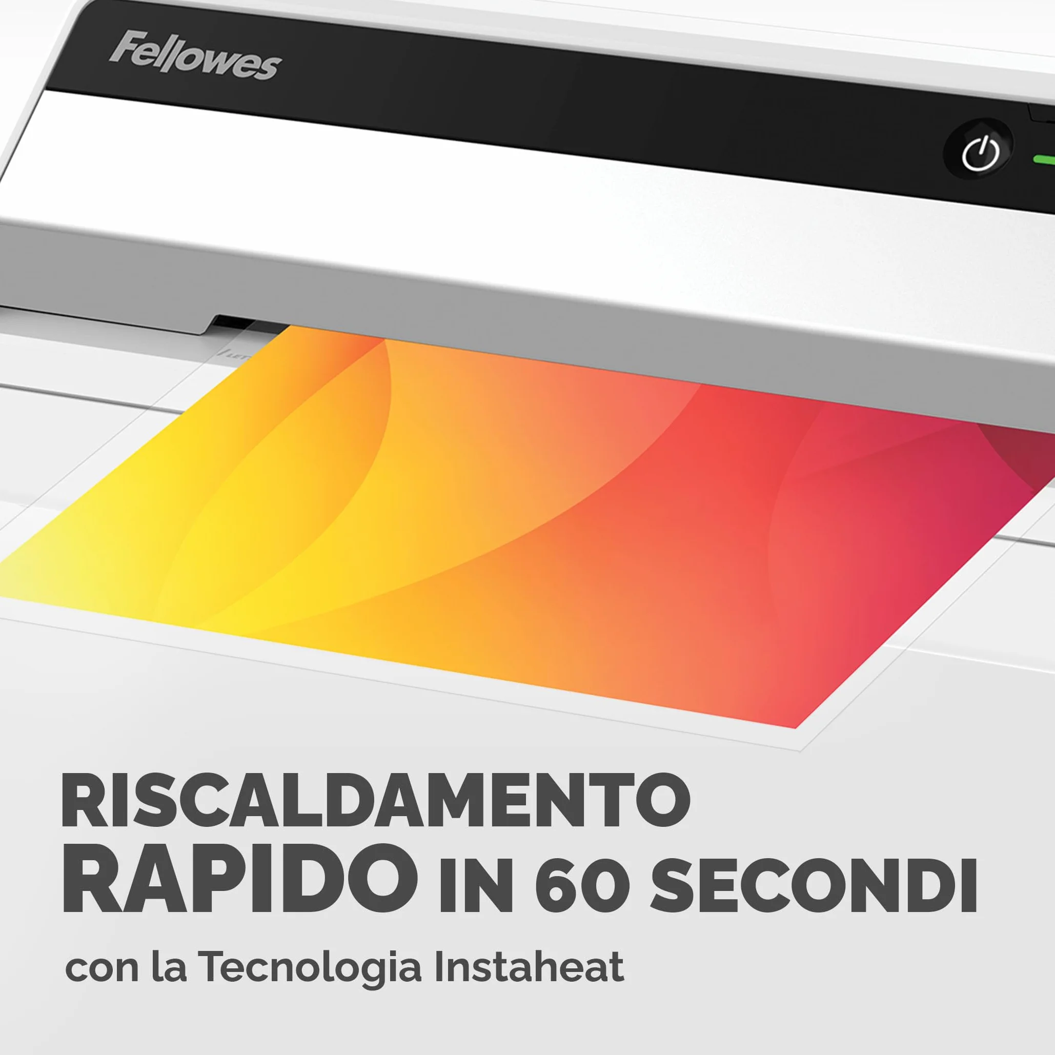 Fellowes Saturn A4 Plastificatrice per piccoli uffici – InstaHeat, pronta in 60 secondi, anti-inceppamento, spegnimento automatico – per pouches 80/100/125 micron – include 10 pouches – casa e ufficio